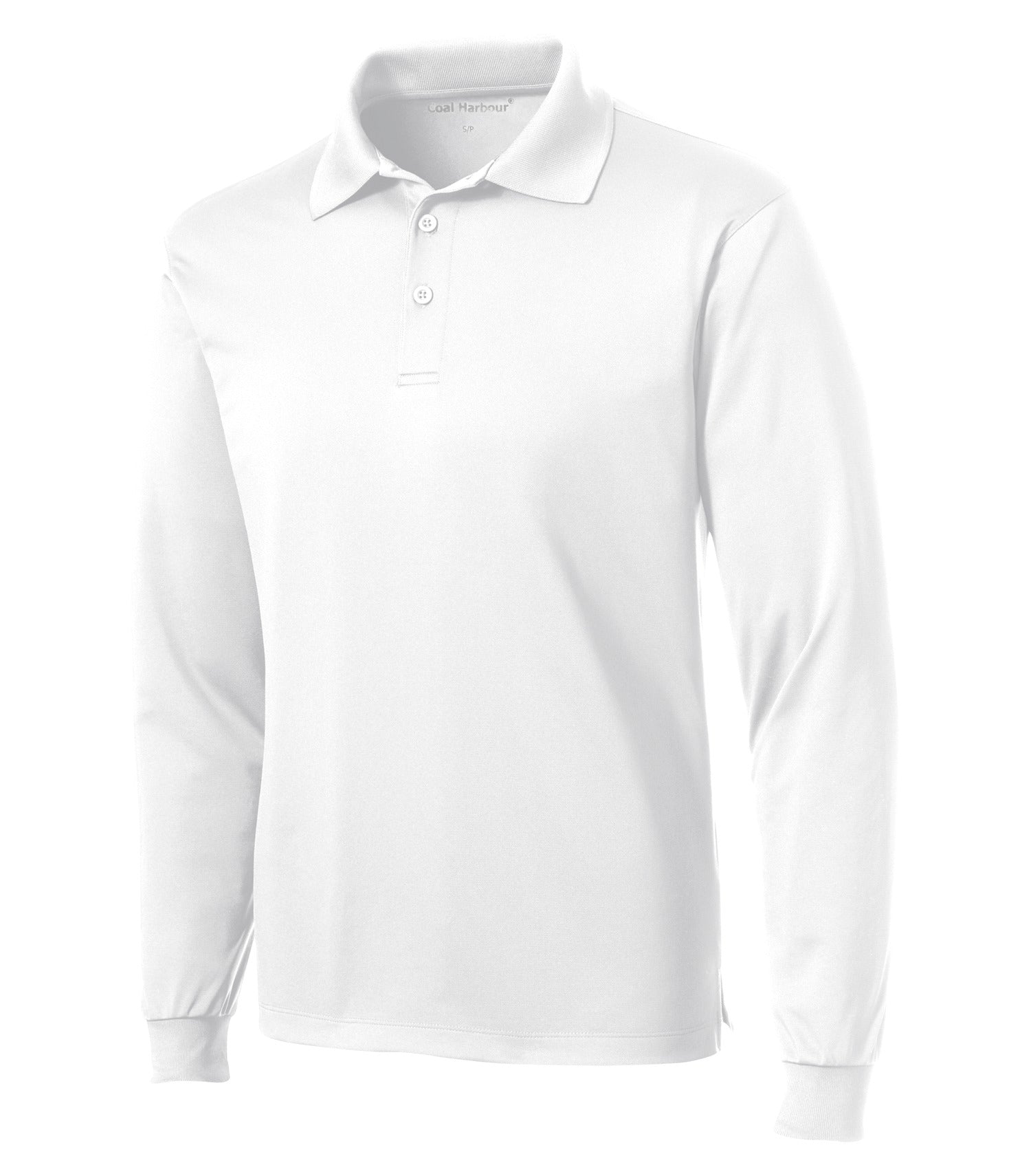 CoalHarbour - COAL HARBOUR® SNAG RESISTANT LONG SLEEVE POLO. - S445LS White CoalHarbour S445LS