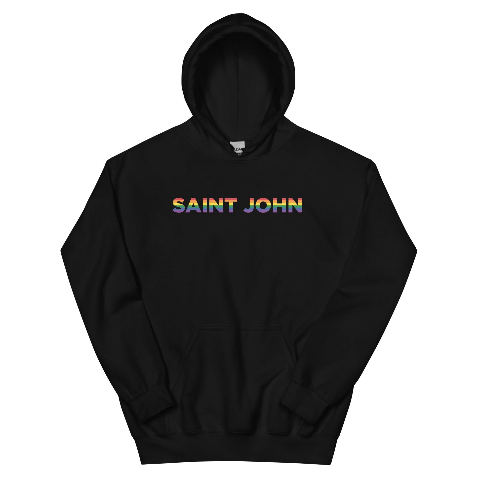 Saint John Pride Hoodie Black Canadian City Apparel