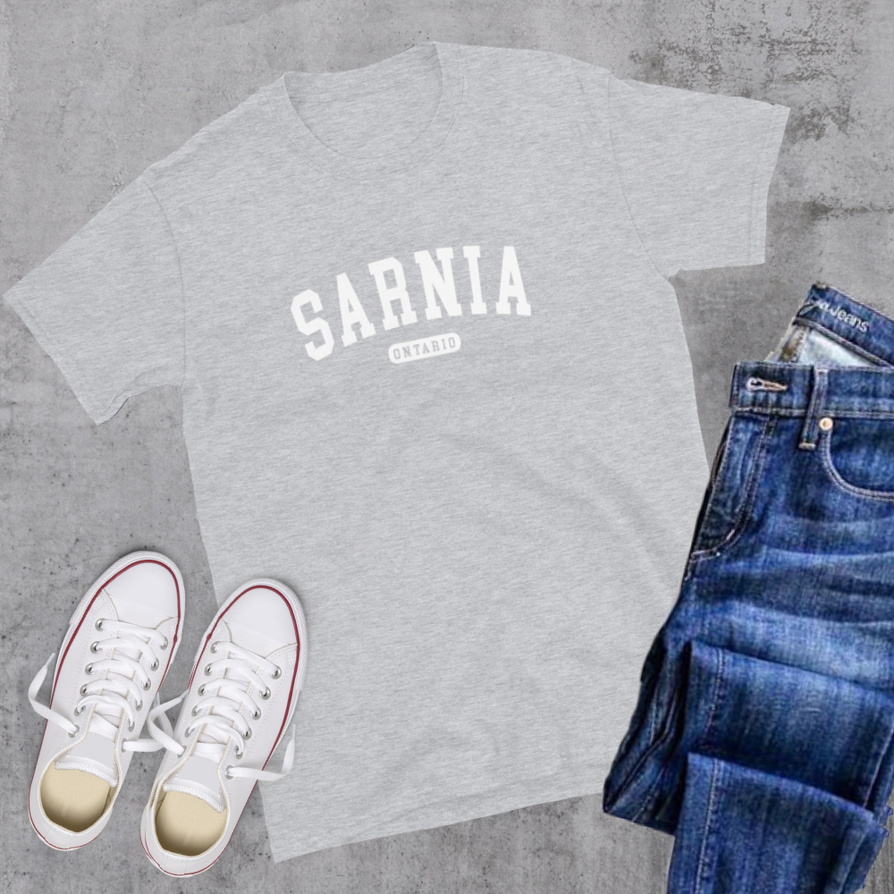 Sarnia ON College Tee Sport Grey Canadian City Apparel
