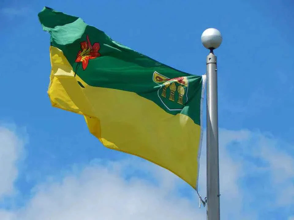 Saskatchewan Flag – Colorful Provincial Pride for Home or Outdoor Display colorful flag home decor outdoor display provincial pride Saskatchewan flag