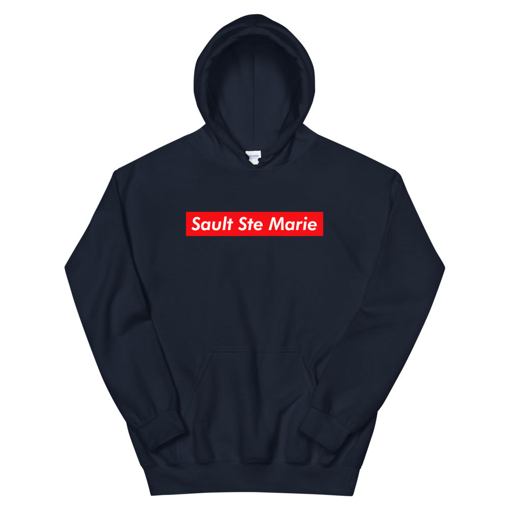 Sault Ste Marie Supreme'd Hoodie Navy Canadian City Apparel