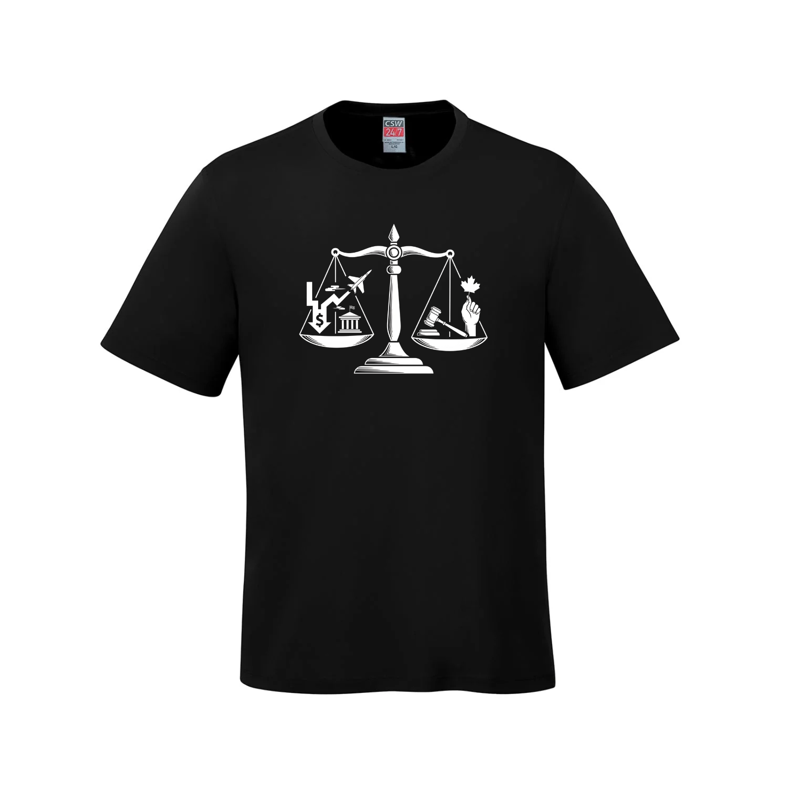 Scales of Power Graphic Tee | Social Justice & Freedom T-Shirt daily dollar