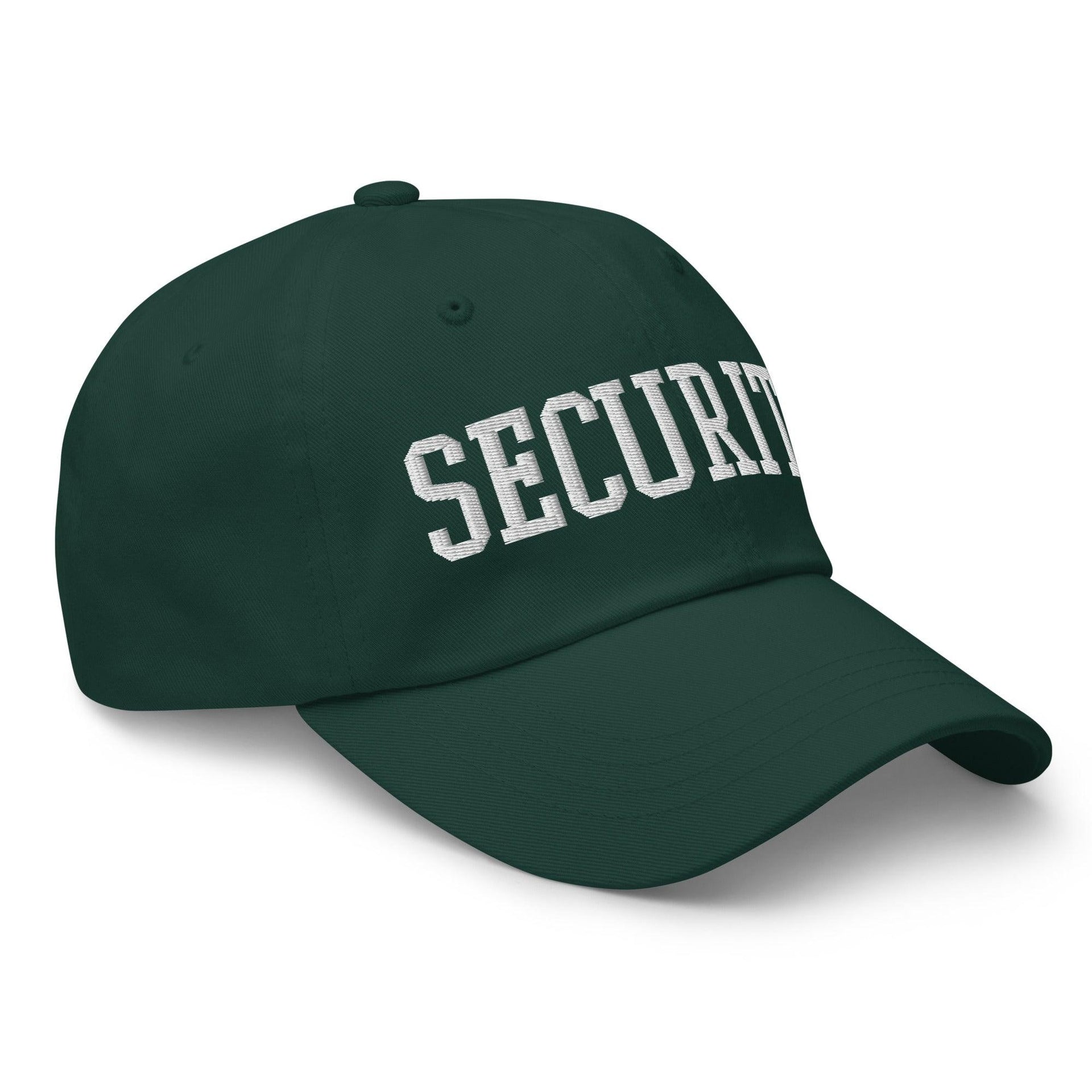 Security Uniform Work Block Embroidered Dad Hat Capital Crowns Dad Hats Security Work