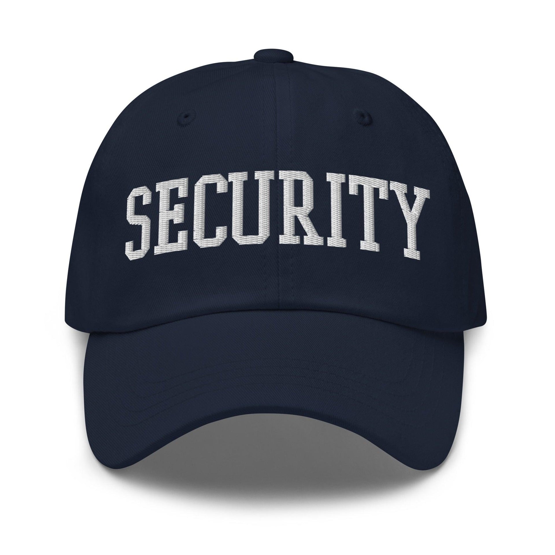 Security Uniform Work Block Embroidered Dad Hat Navy Capital Crowns Dad Hats Security Work