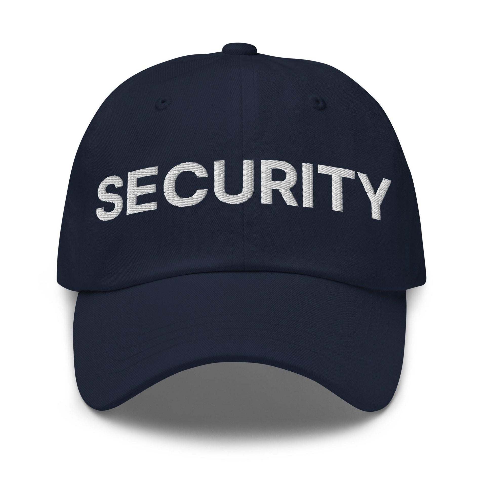 Security Uniform Work Embroidered Dad Hat Navy Capital Crowns Dad Hats Security Work