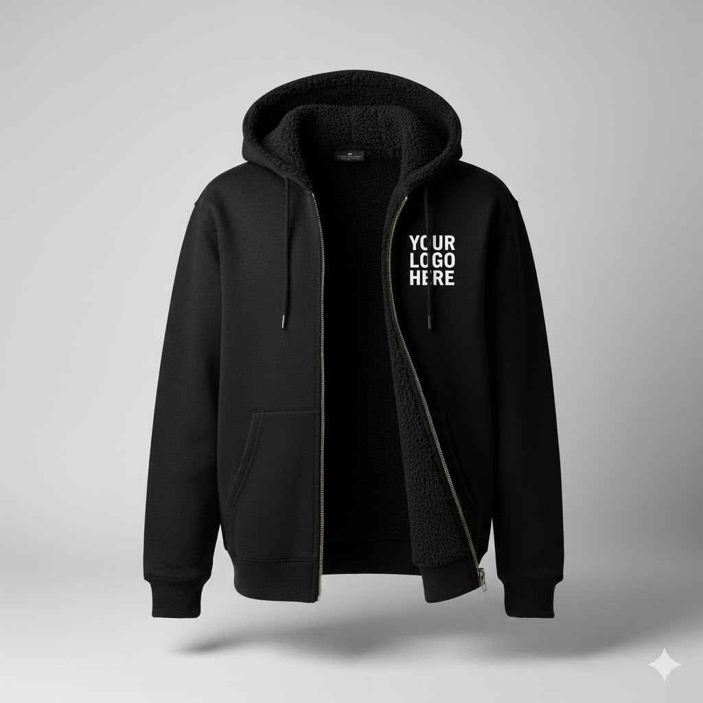 Custom Full-Zip Sherpa-Lined Hoodie 12-Pack (Embroidered & Printed) deals Uniforms