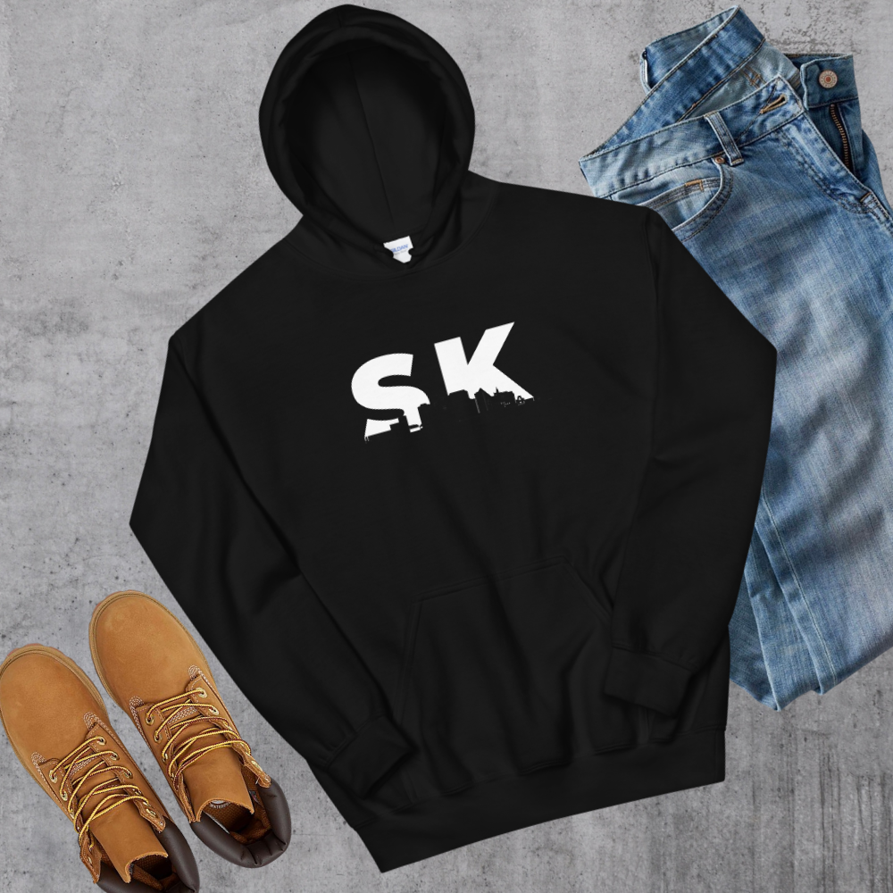 SK Hoodie Black Canadian City Apparel Saskatchewan