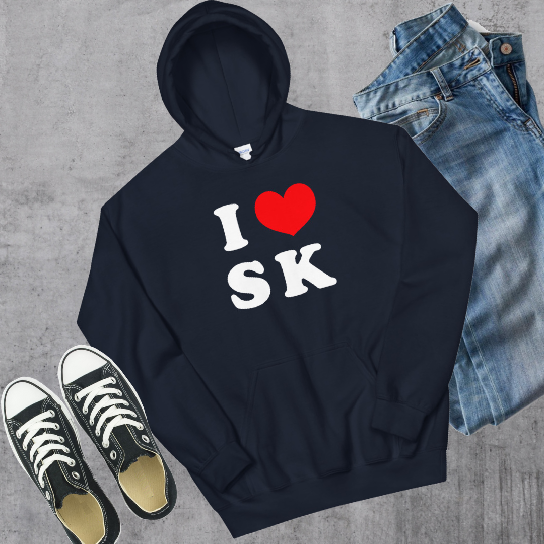 I ❤️ SK Hoodie Navy Canadian City Apparel