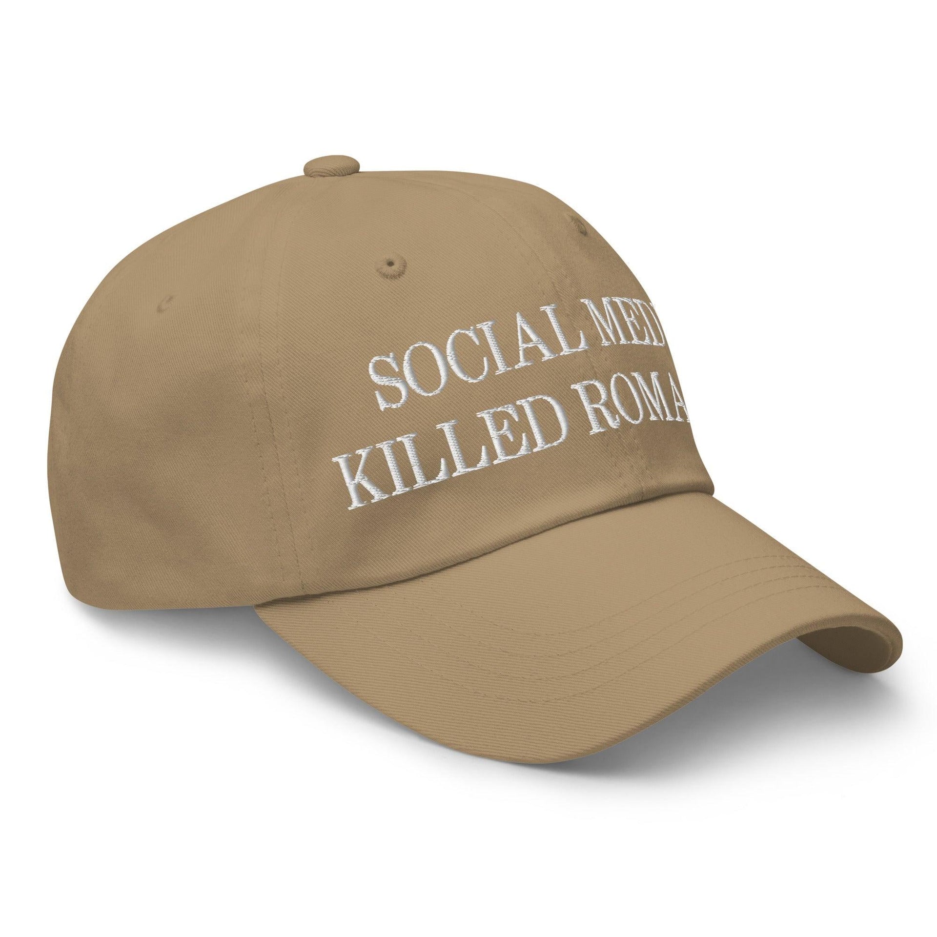 Social Media Killed Romance Embroidered Dad Hat Capital Crowns Dad Hats Funny