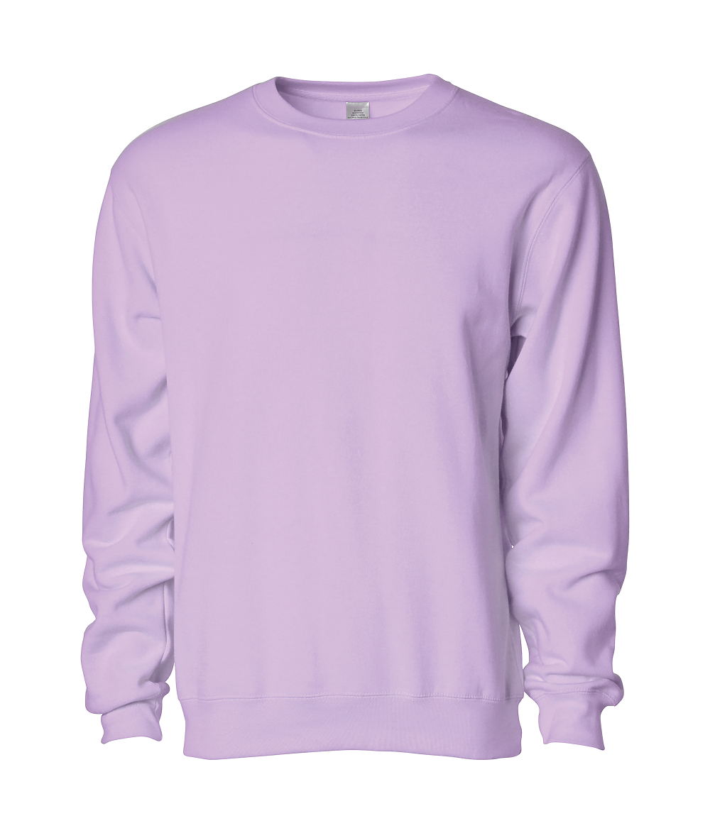SS3000 - Midweight Crewneck Sweatshirts Lavender XS COTTON / POLYESTER CREWS INDEPENDENT MEN MIDWEIGHT REGULAR shsdchildproduct SS3000 STANDARD SUPPLY tearaway