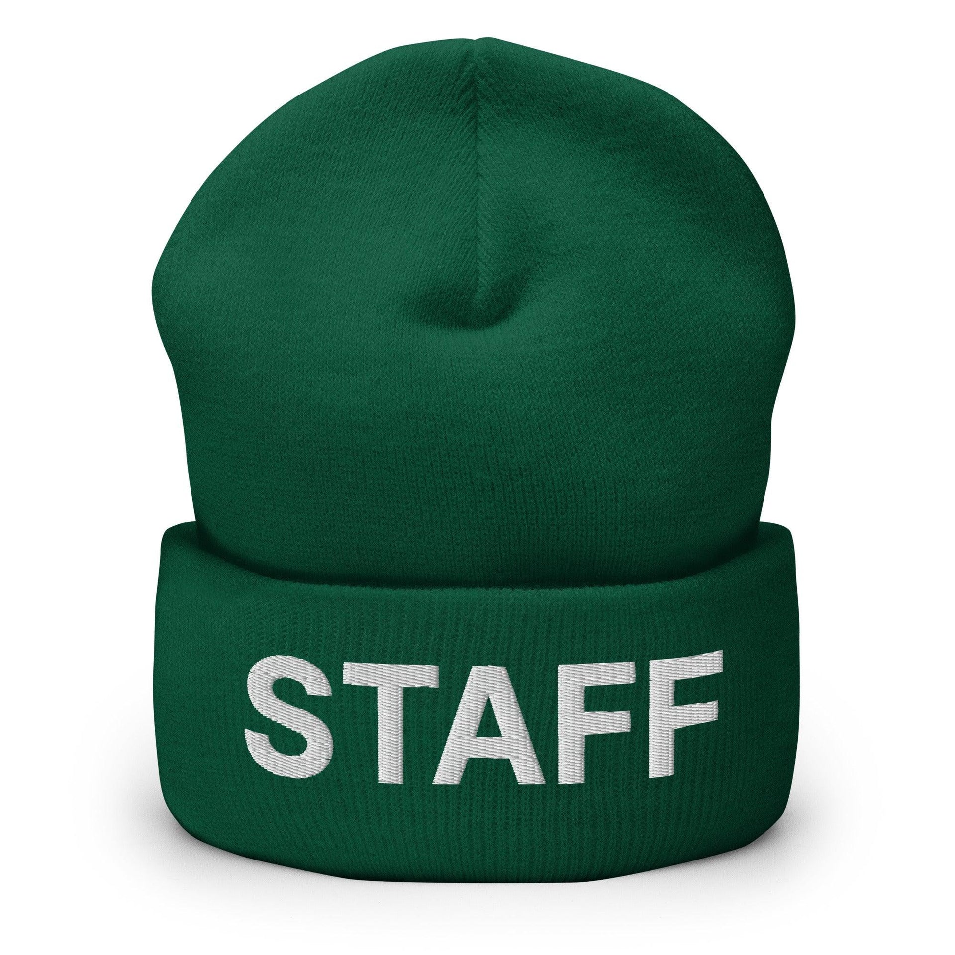 Staff Uniform Work Embroidered Knit Cuffed Beanie Spruce Beanies Capital Crowns Work