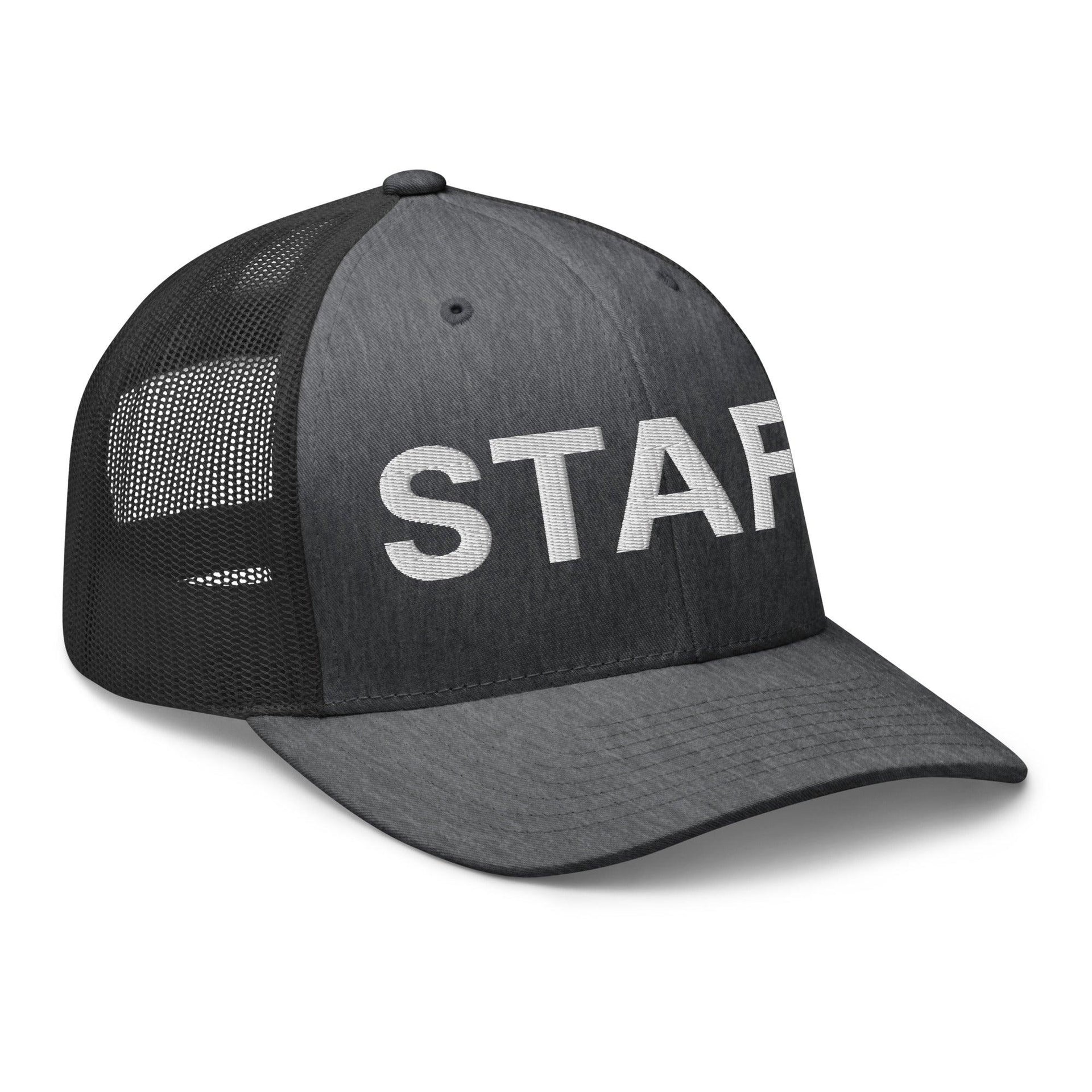 Staff Uniform Work Embroidered Mesh Trucker Hat Capital Crowns Trucker Hats Work