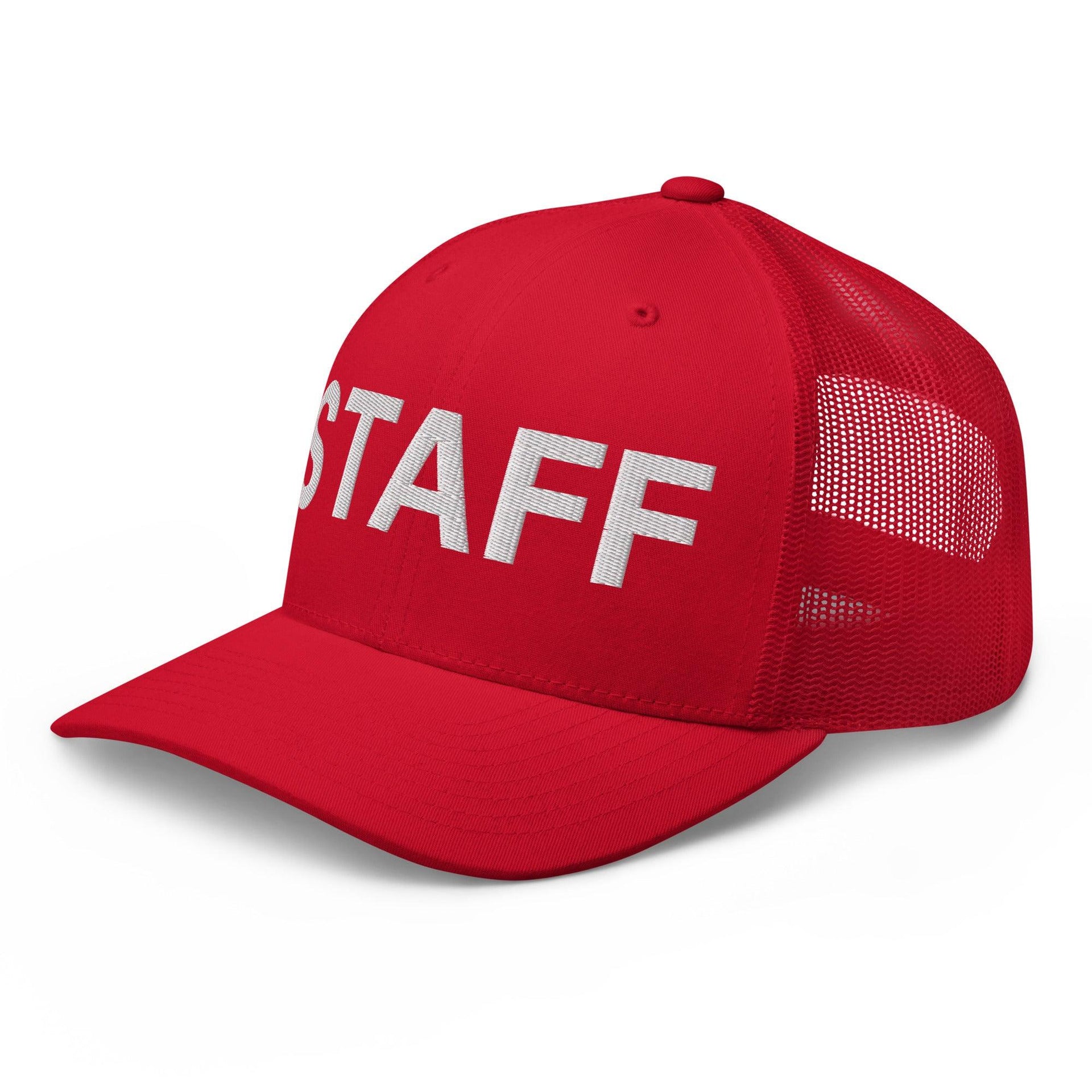 Staff Uniform Work Embroidered Mesh Trucker Hat Capital Crowns Trucker Hats Work