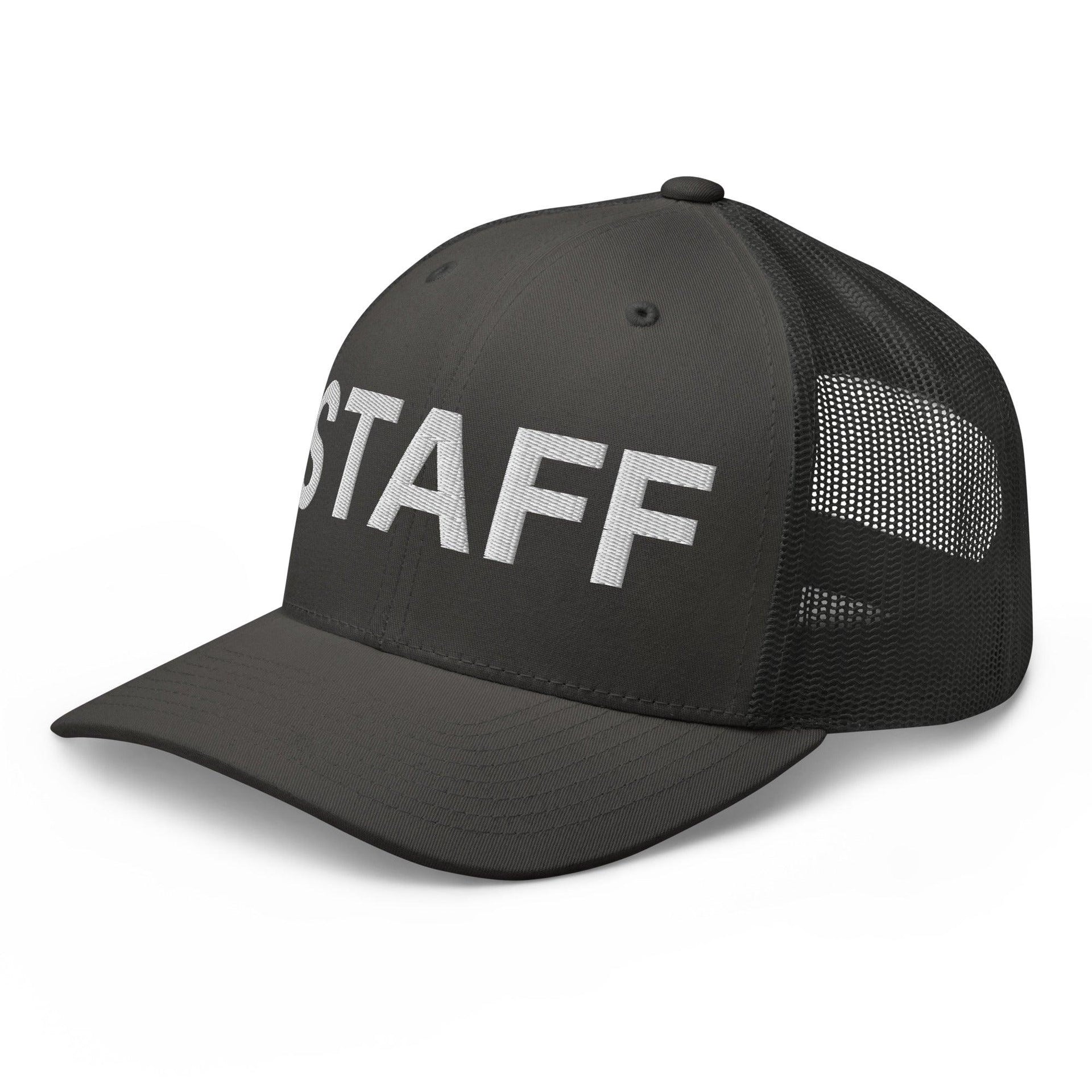 Staff Uniform Work Embroidered Mesh Trucker Hat Capital Crowns Trucker Hats Work