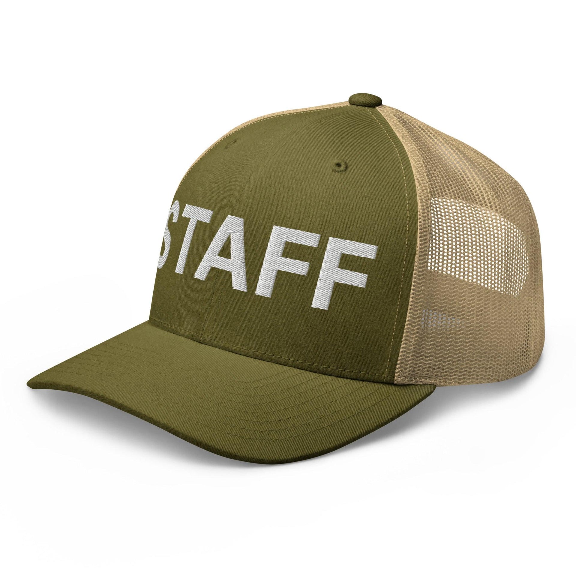 Staff Uniform Work Embroidered Mesh Trucker Hat Capital Crowns Trucker Hats Work