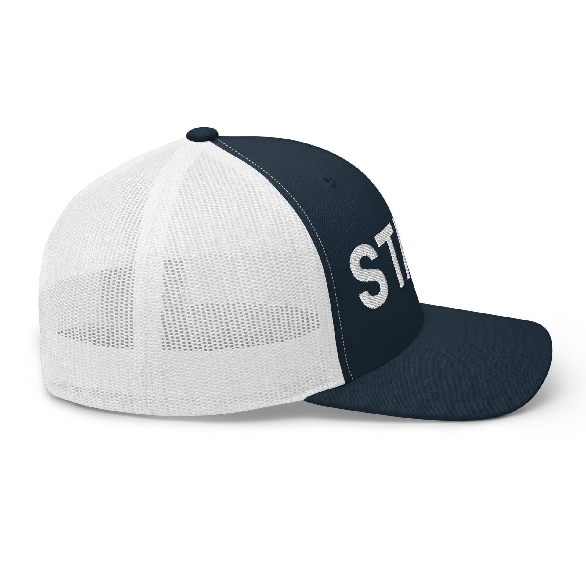 Staff Uniform Work Embroidered Mesh Trucker Hat Capital Crowns Trucker Hats Work