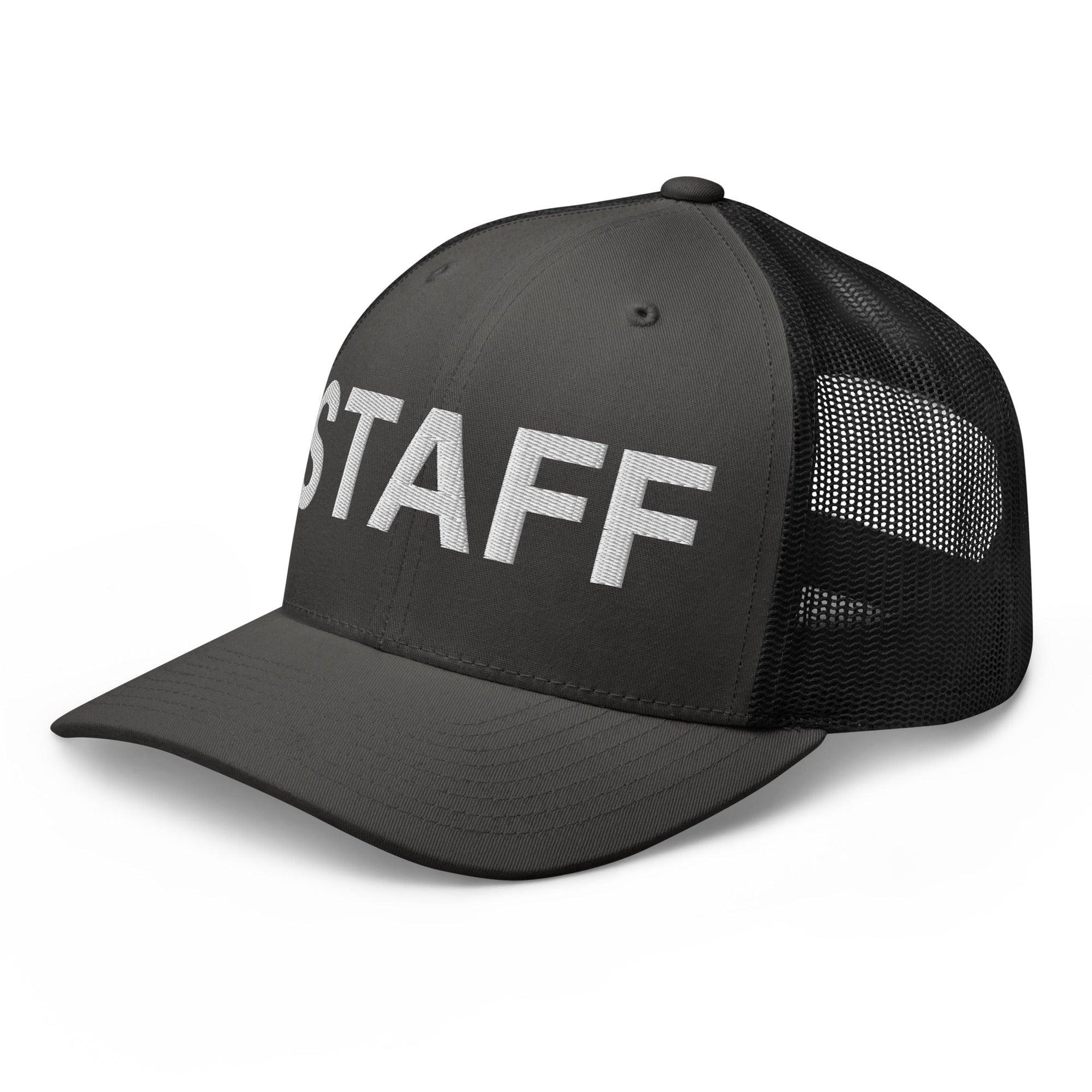 Staff Uniform Work Embroidered Mesh Trucker Hat Capital Crowns Trucker Hats Work