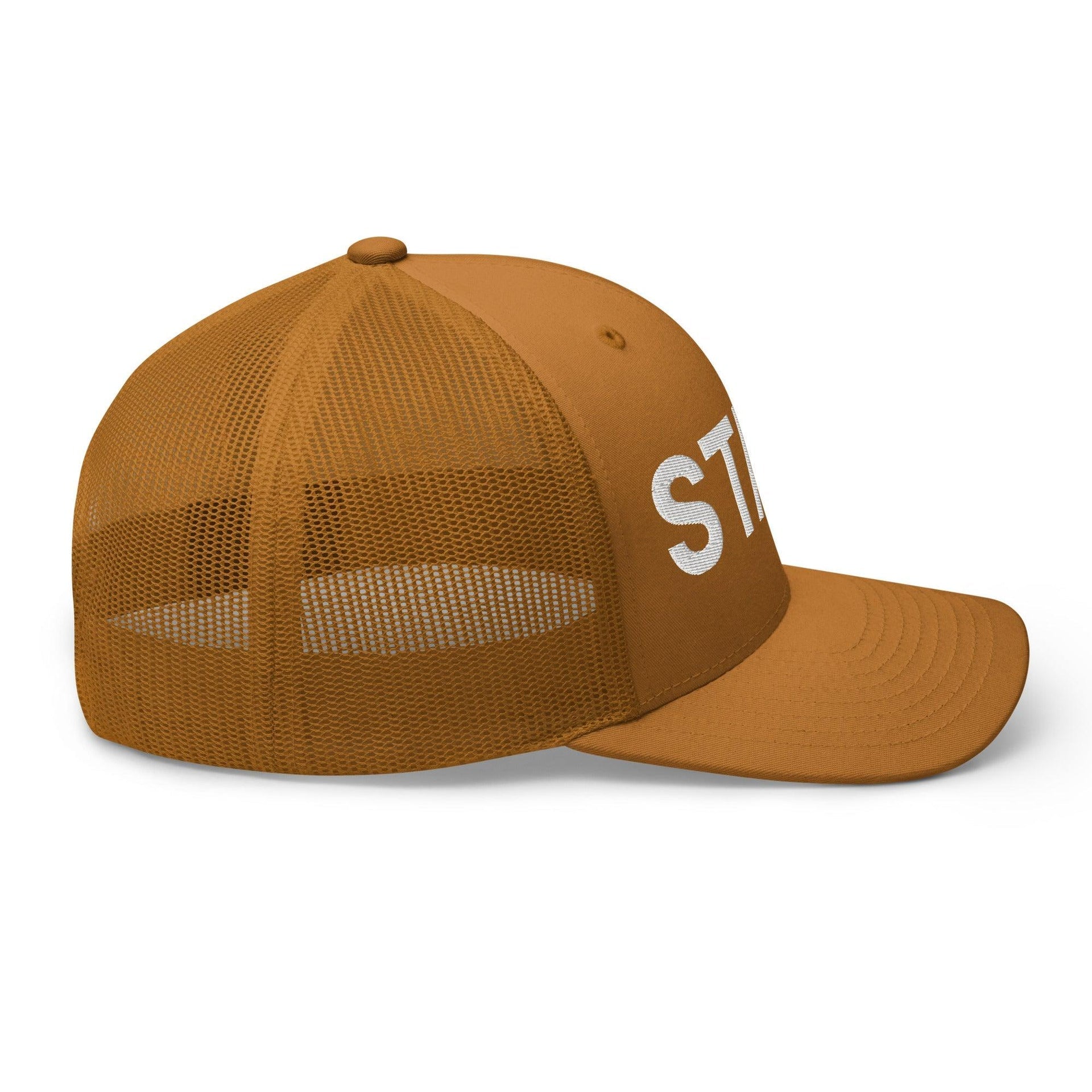 Staff Uniform Work Embroidered Mesh Trucker Hat Capital Crowns Trucker Hats Work