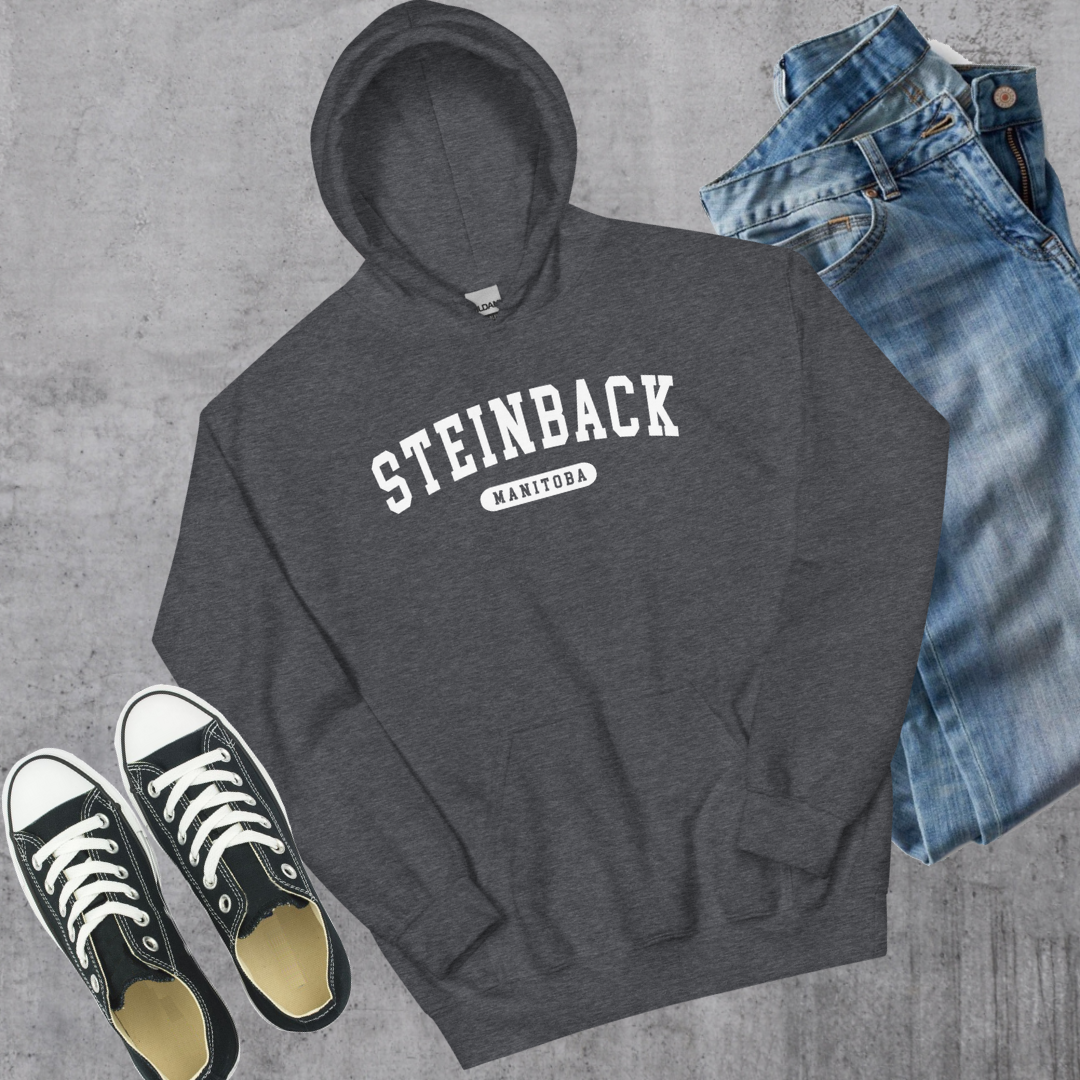 Steinback College Hoodie Dark Heather Canadian City Apparel