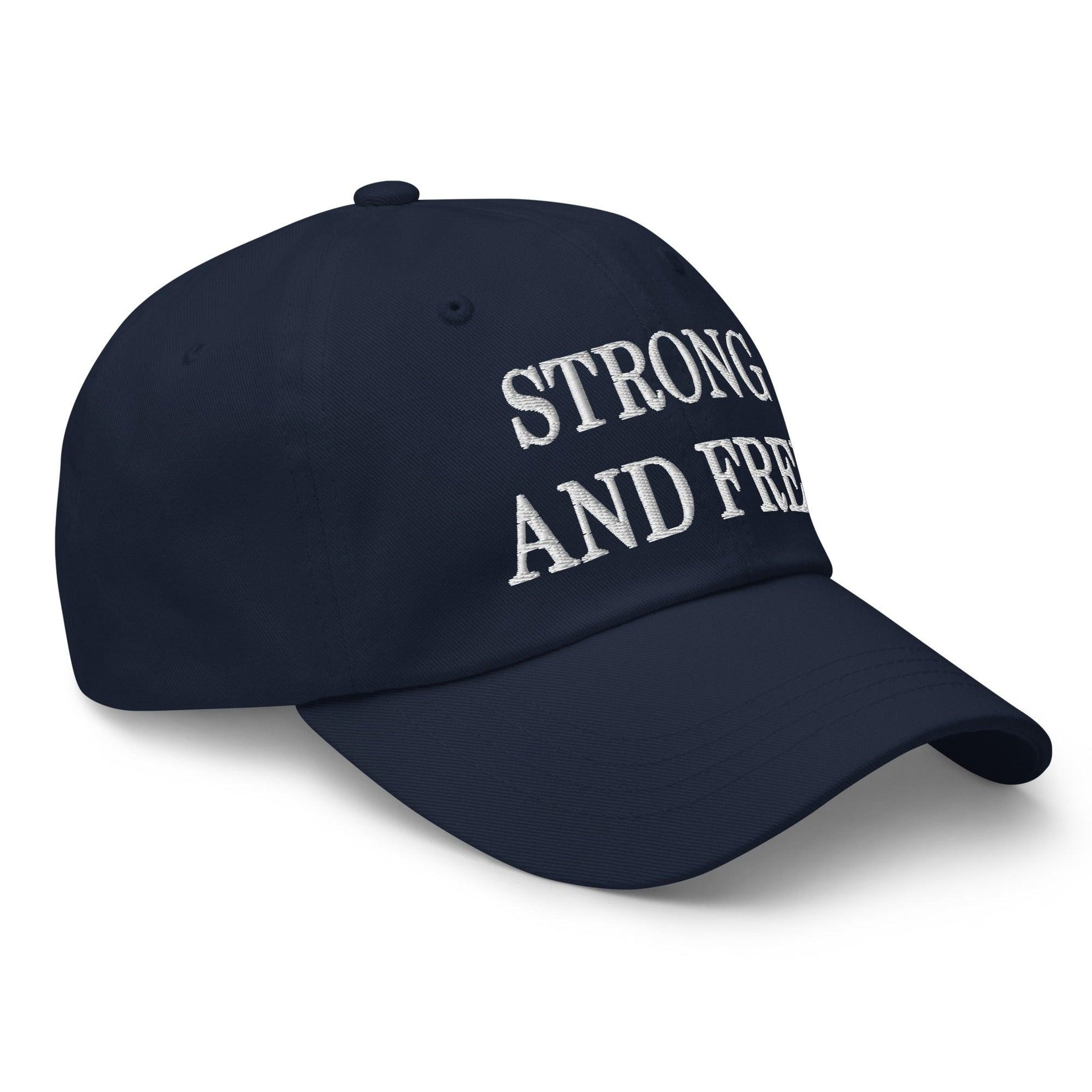 Strong and Free Embroidered Dad Hat Canada Capital Crowns Dad Hats
