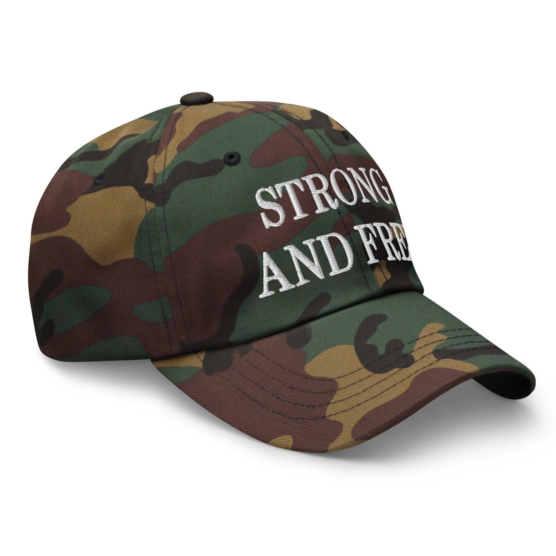 Strong and Free Embroidered Dad Hat Canada Capital Crowns Dad Hats