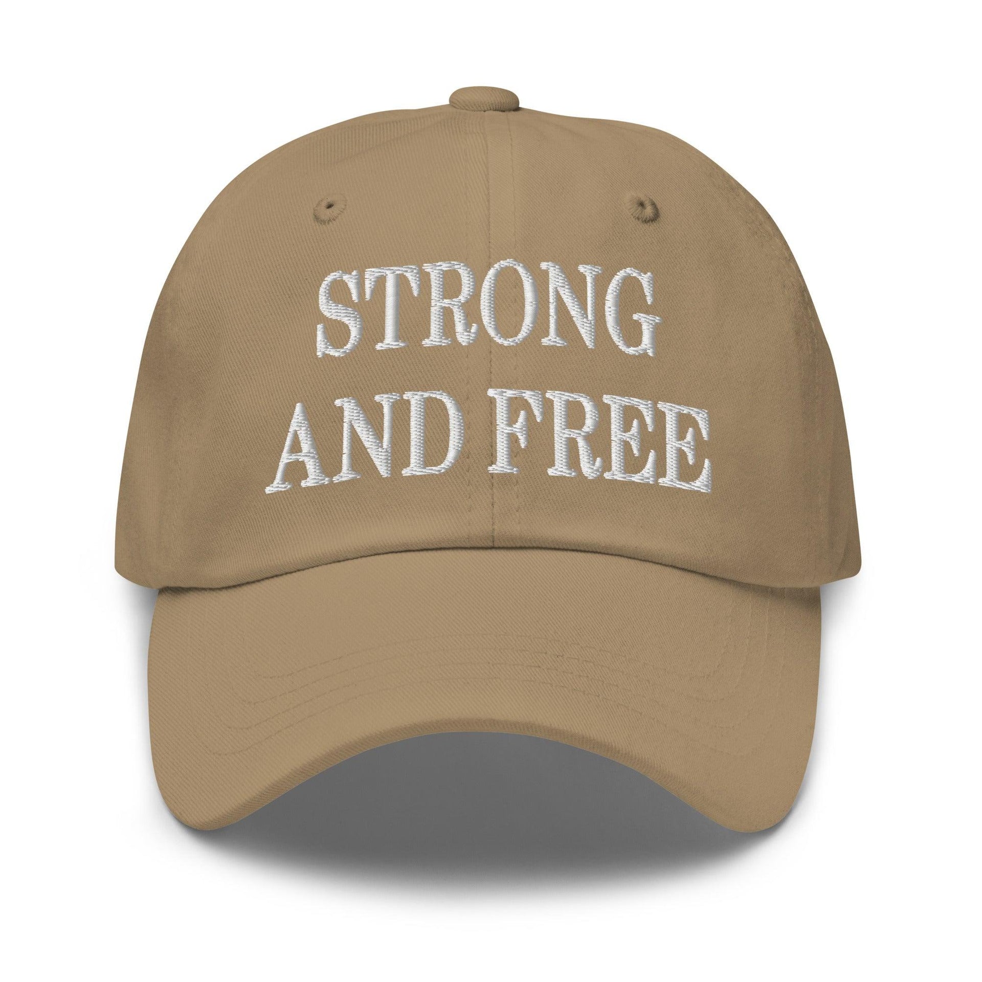 Strong and Free Embroidered Dad Hat Khaki Canada Capital Crowns Dad Hats