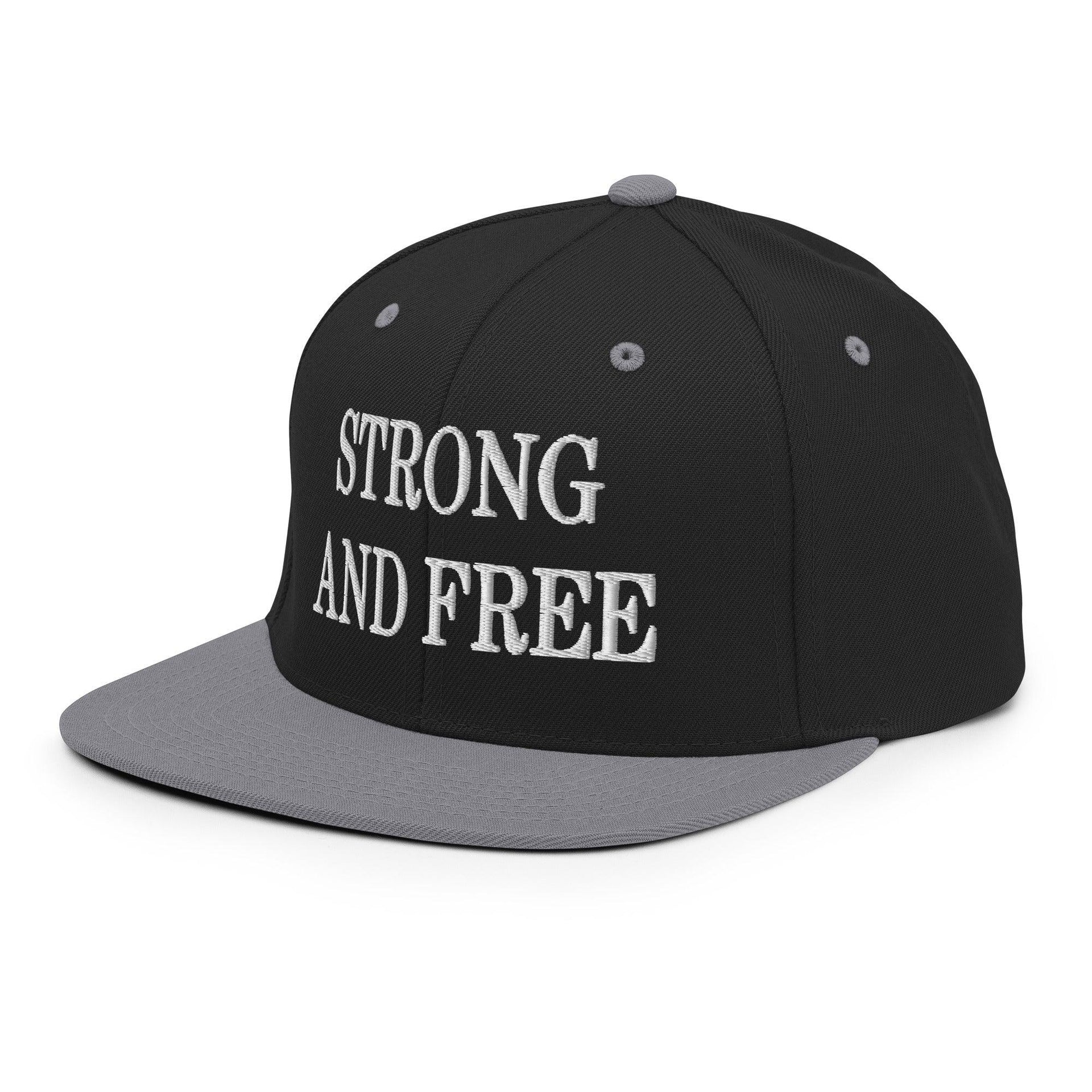 Strong and Free Embroidered Flat Bill Brim Snapback Hat Canada Capital Crowns Snapback Hats