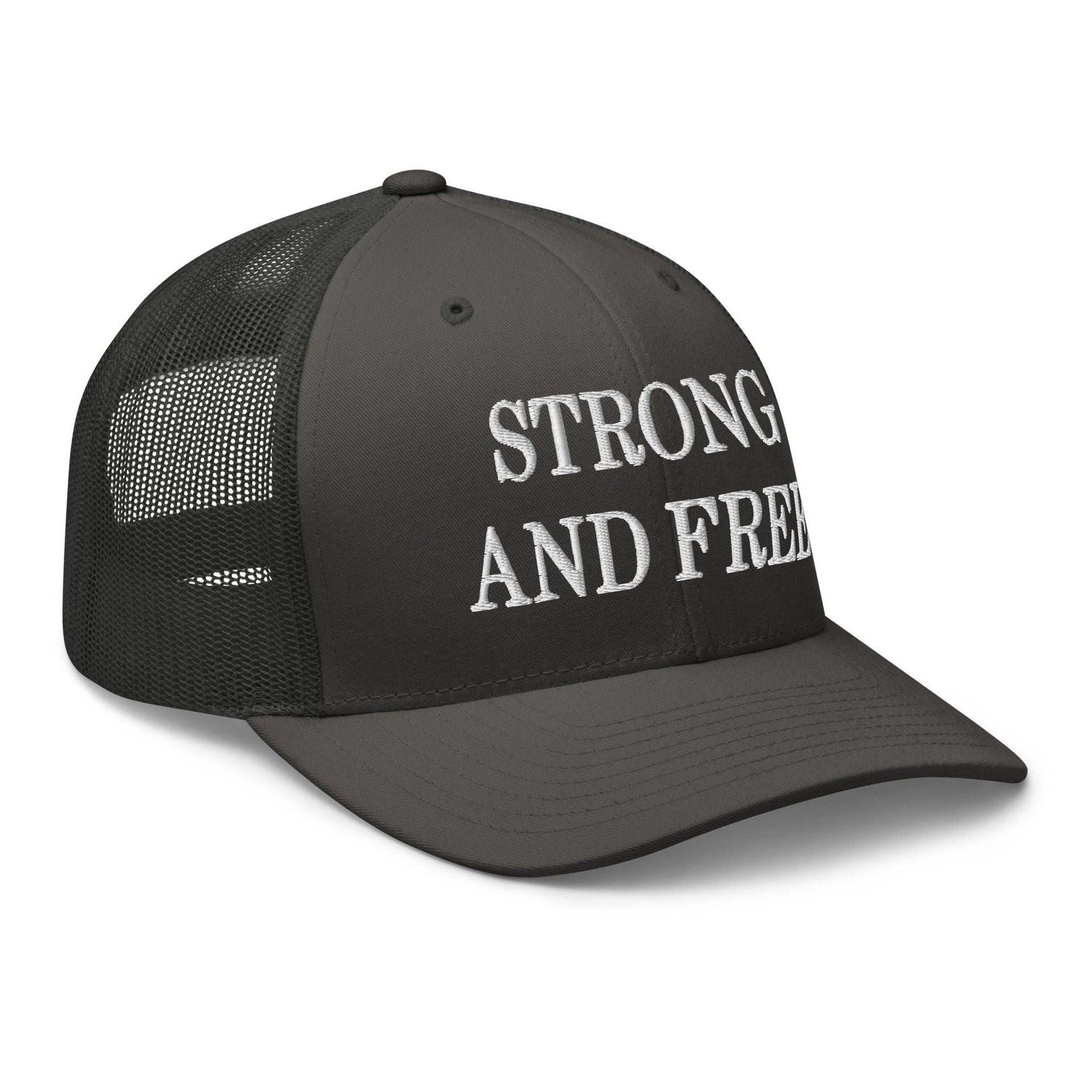 Strong and Free Embroidered Mesh Trucker Hat Canada Capital Crowns Trucker Hats