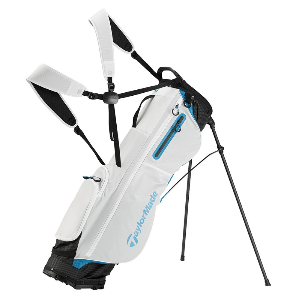 TaylorMade FlexTech Super Lite Stand Bag – Light, Functional, and Comfortable ivory black golf bag golf bags TaylorMade
