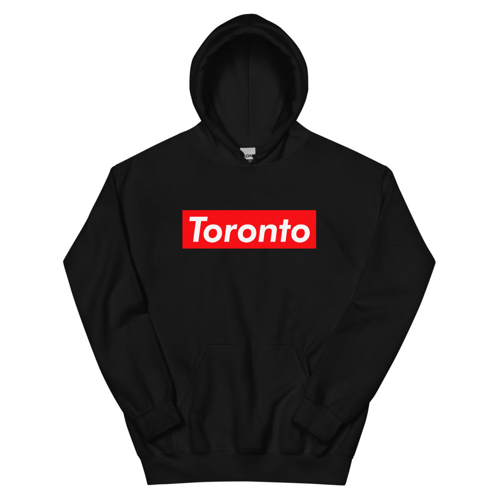 Toronto Supreme'd Hoodie Black Canadian City Apparel Toronto