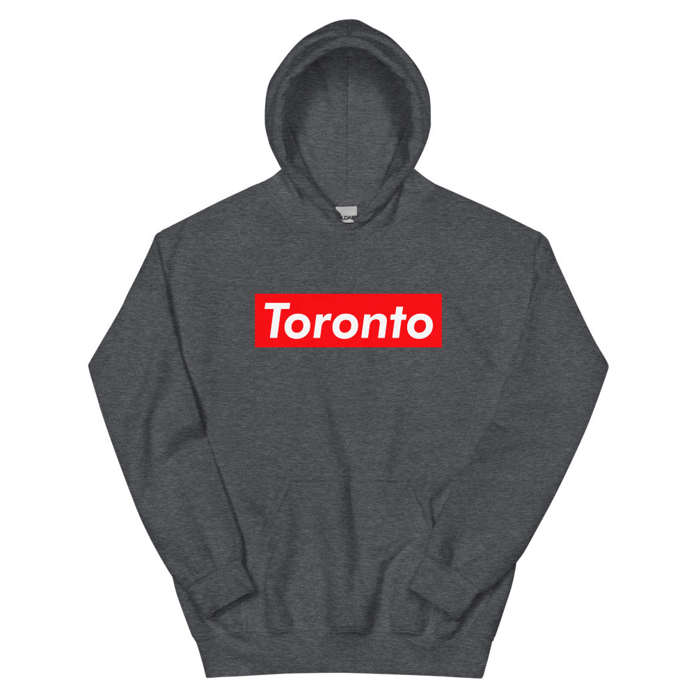 Toronto Supreme'd Hoodie Dark Heather Canadian City Apparel Toronto