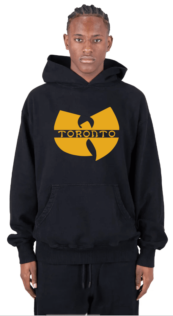 Toronto Tribute Hoodie with Wu-Tang Inspired 11.5 in wide city city merch cityline hoodie Merch pullover hoodie Toronto Toronto Screen Printing wu-tang wutang