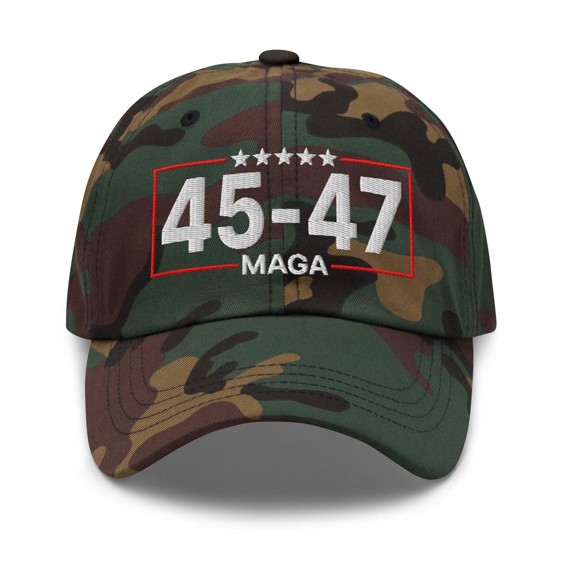 Trump 45-47 MAGA Embroidered Dad Hat Capital Crowns Conservative Dad Hats LADs