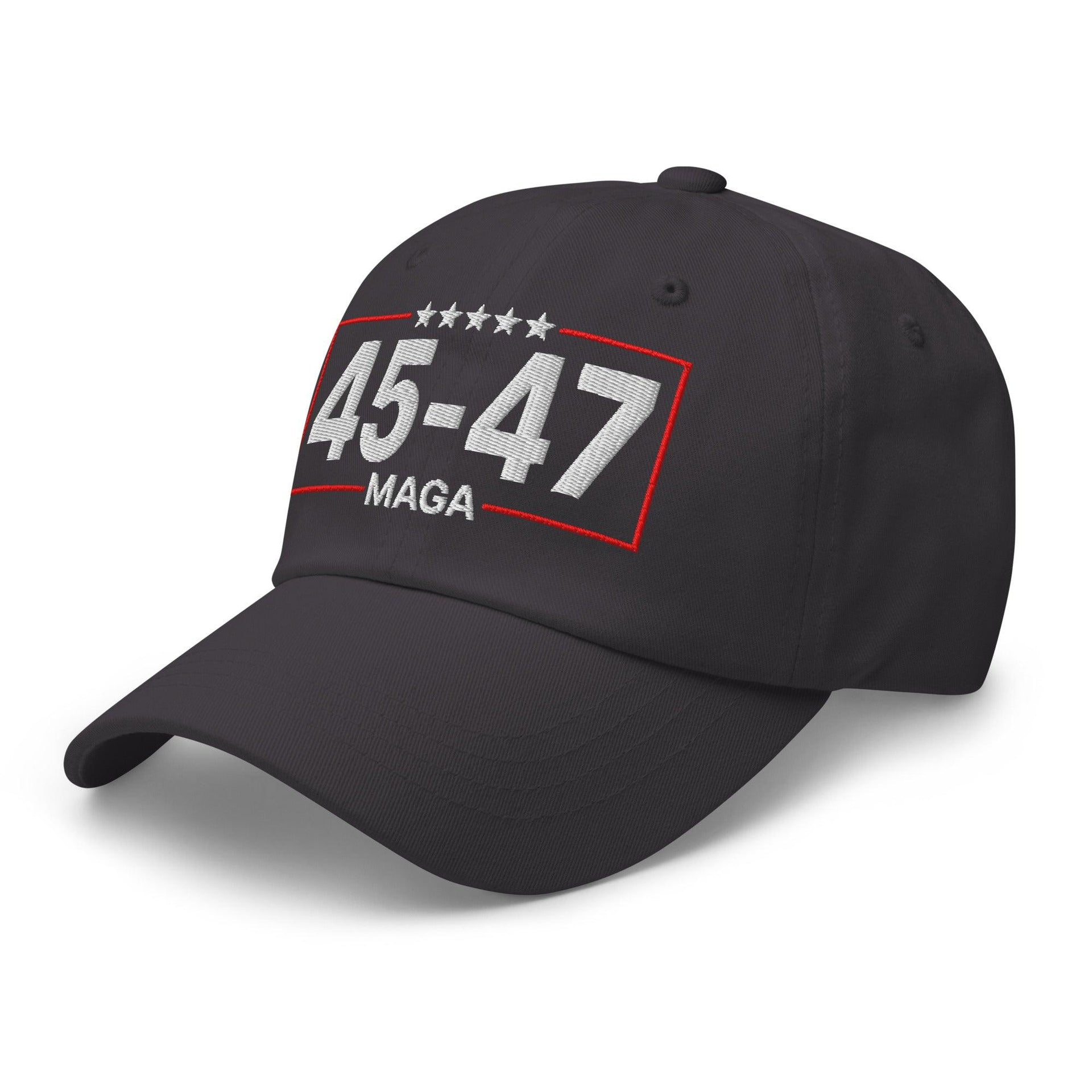 Trump 45-47 MAGA Embroidered Dad Hat Capital Crowns Conservative Dad Hats LADs