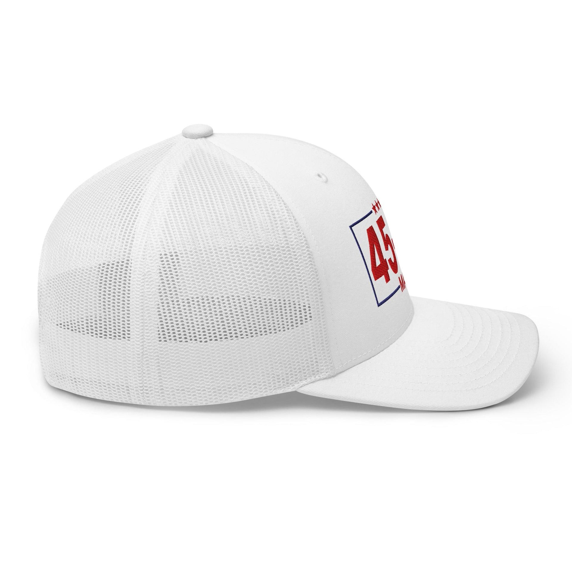Trump 45-47 MAGA Embroidered Mesh Trucker Hat Capital Crowns Conservative LADs Trucker Hats