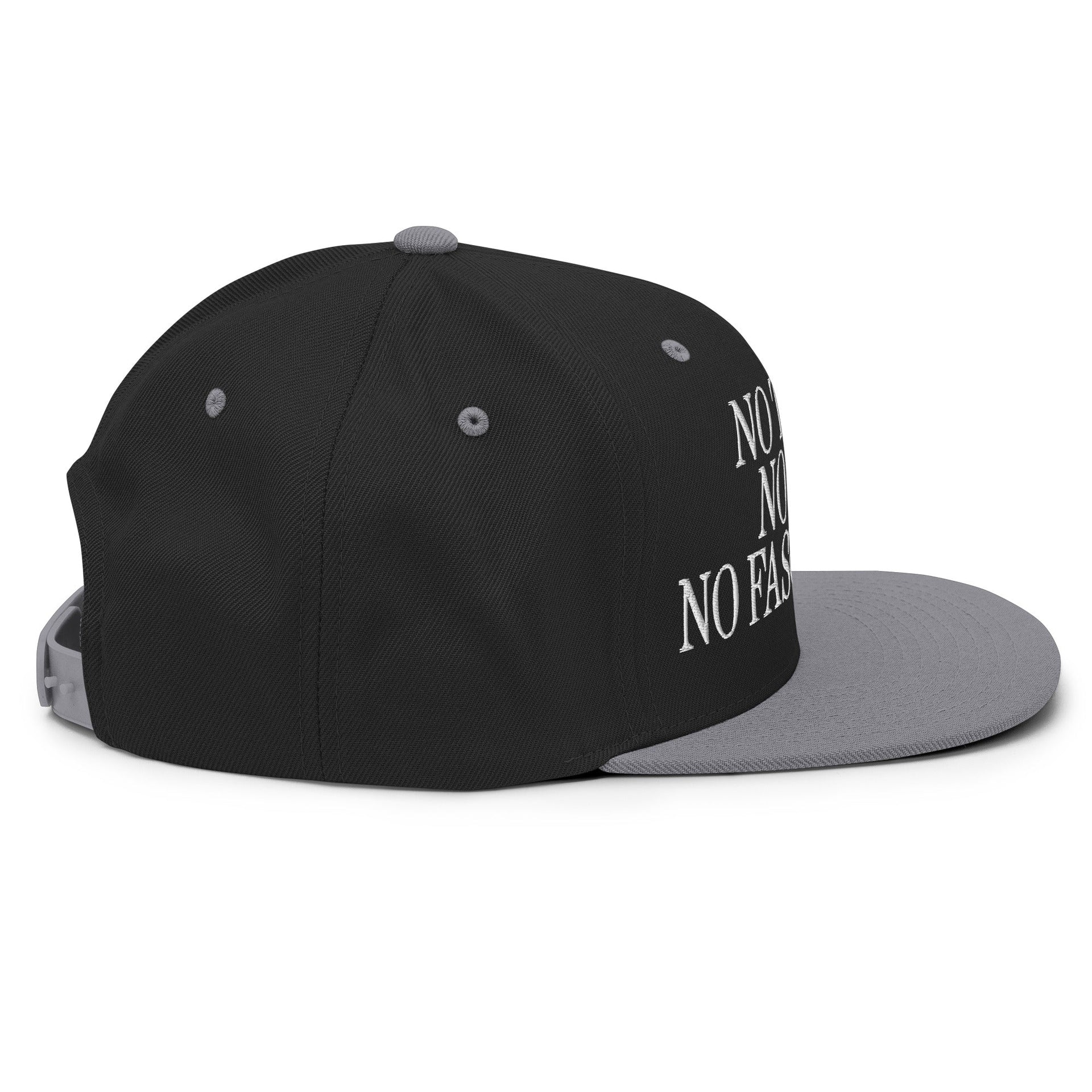 No Trump, No KKK, No Fascist USA Embroidered Flat Brim Bill Snapback Hat Capital Crowns LADs Liberal Snapback Hats