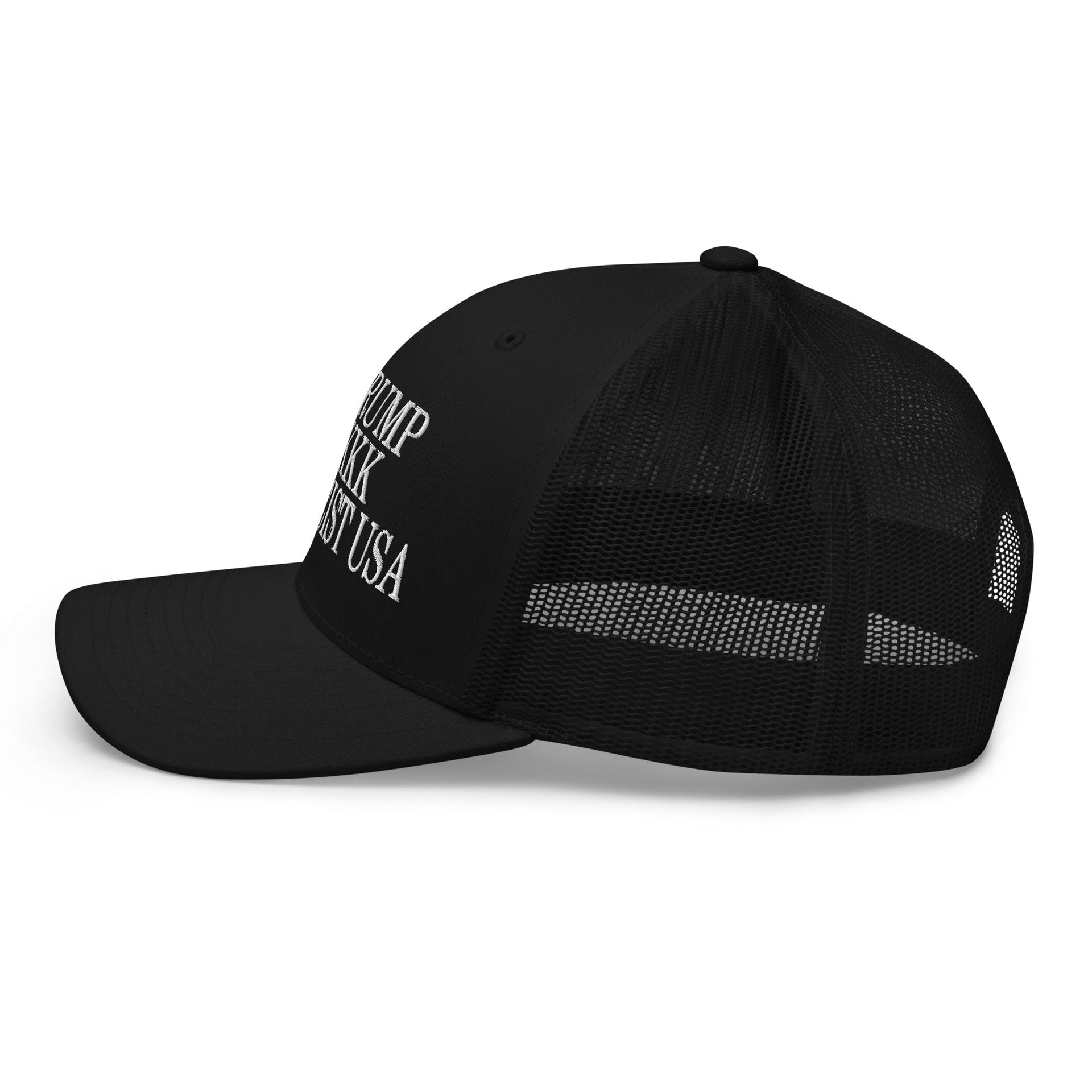 No Trump, No KKK, No Fascist USA Embroidered Retro Mesh Trucker Hat Capital Crowns LADs Liberal Trucker Hats