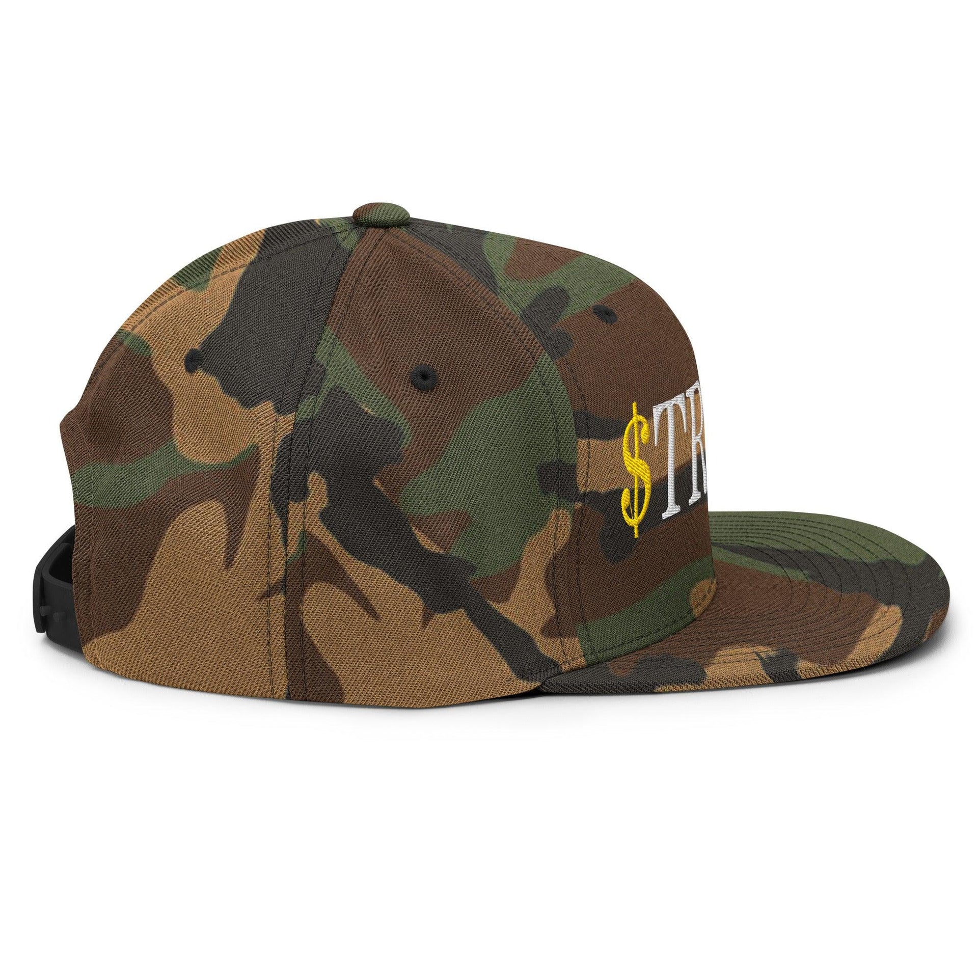 Premium $Trump Official Trump Meme Coin Embroidered Flat Brim Bill Snapback Hat | Custom Embroidery Available - Fast Turnaround Capital Crowns Crypto LADs Snapback Hats