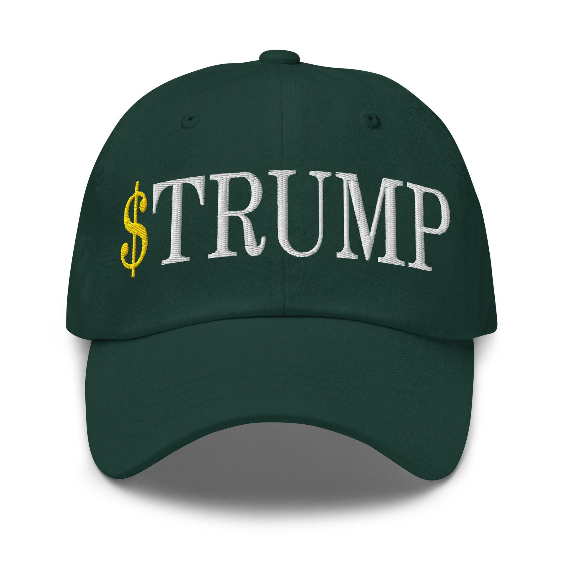 $Trump Official Trump Meme Coin Embroidered Unstructured Dad Hat Spruce Capital Crowns Crypto Dad Hats LADs
