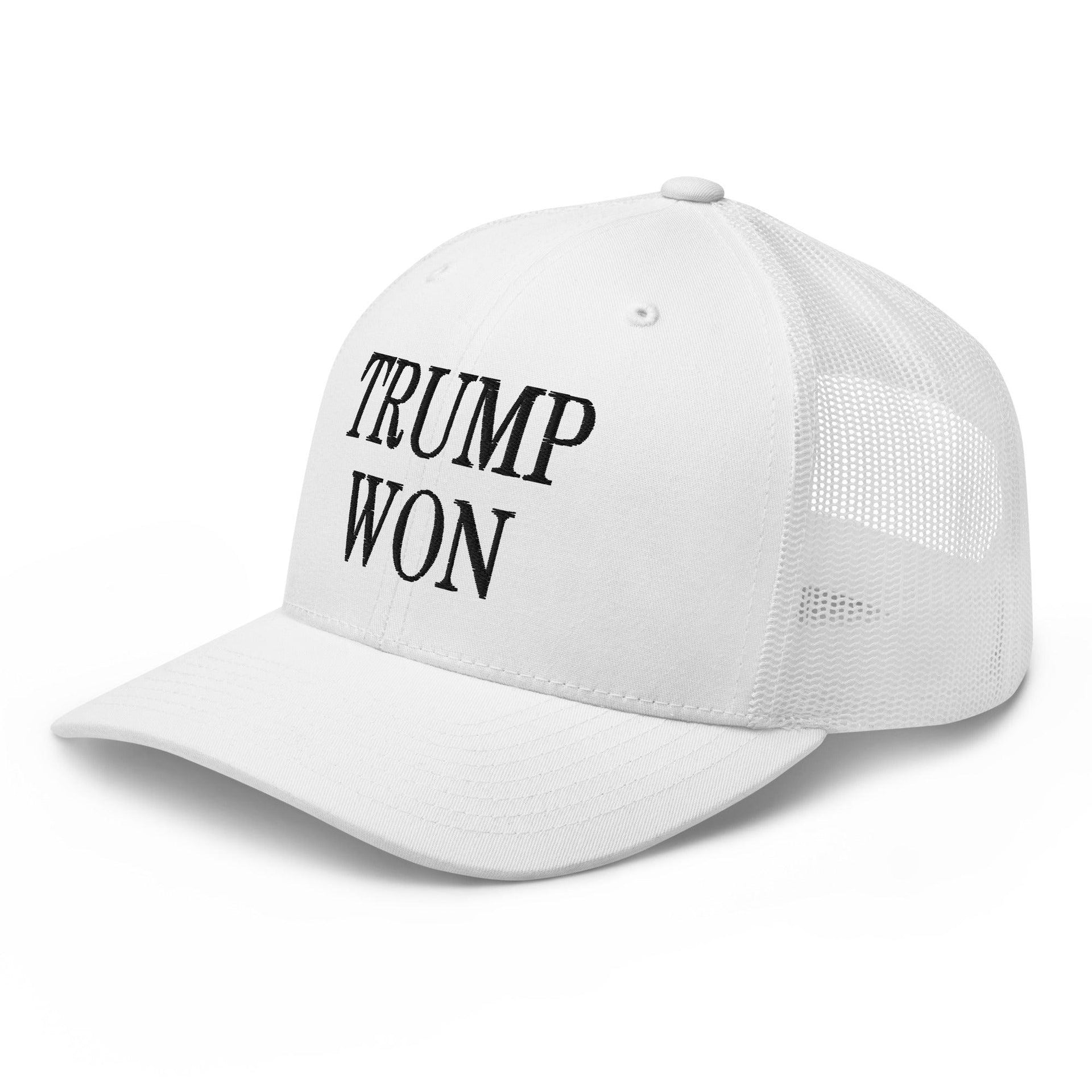 Trump Won 2020 2024 Retro Trucker Hat Capital Crowns Conservative LADs Trucker Hats