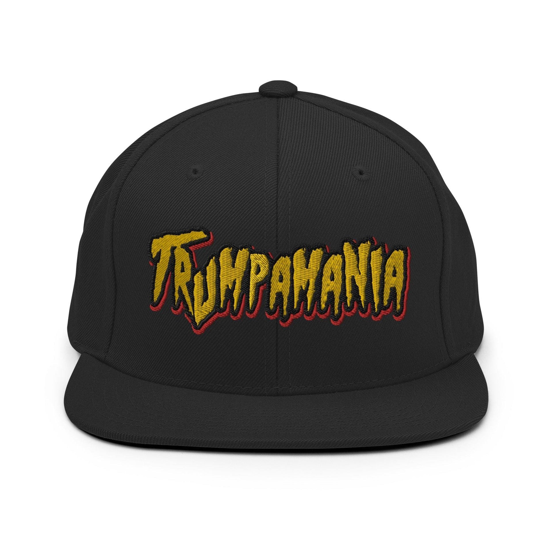 Trumpamania Donald Trump Flat Bill Brim Snapback Hat Black Capital Crowns Conservative LADs Snapback Hats