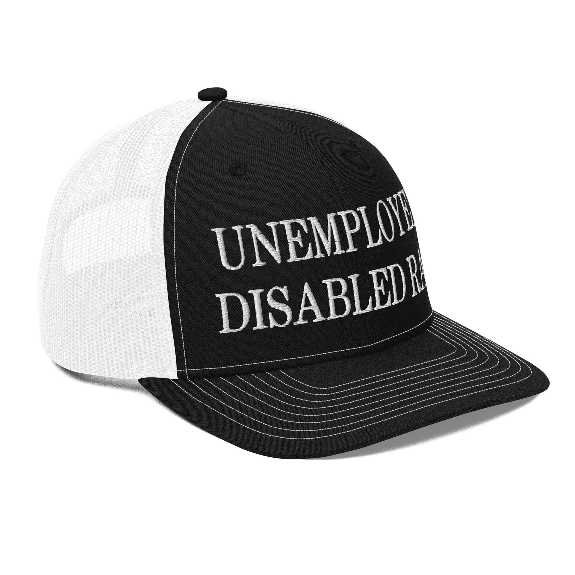 Unemployed Disabled Rat Embroidered Classic Mesh Trucker Hat Capital Crowns Funny Trucker Hats