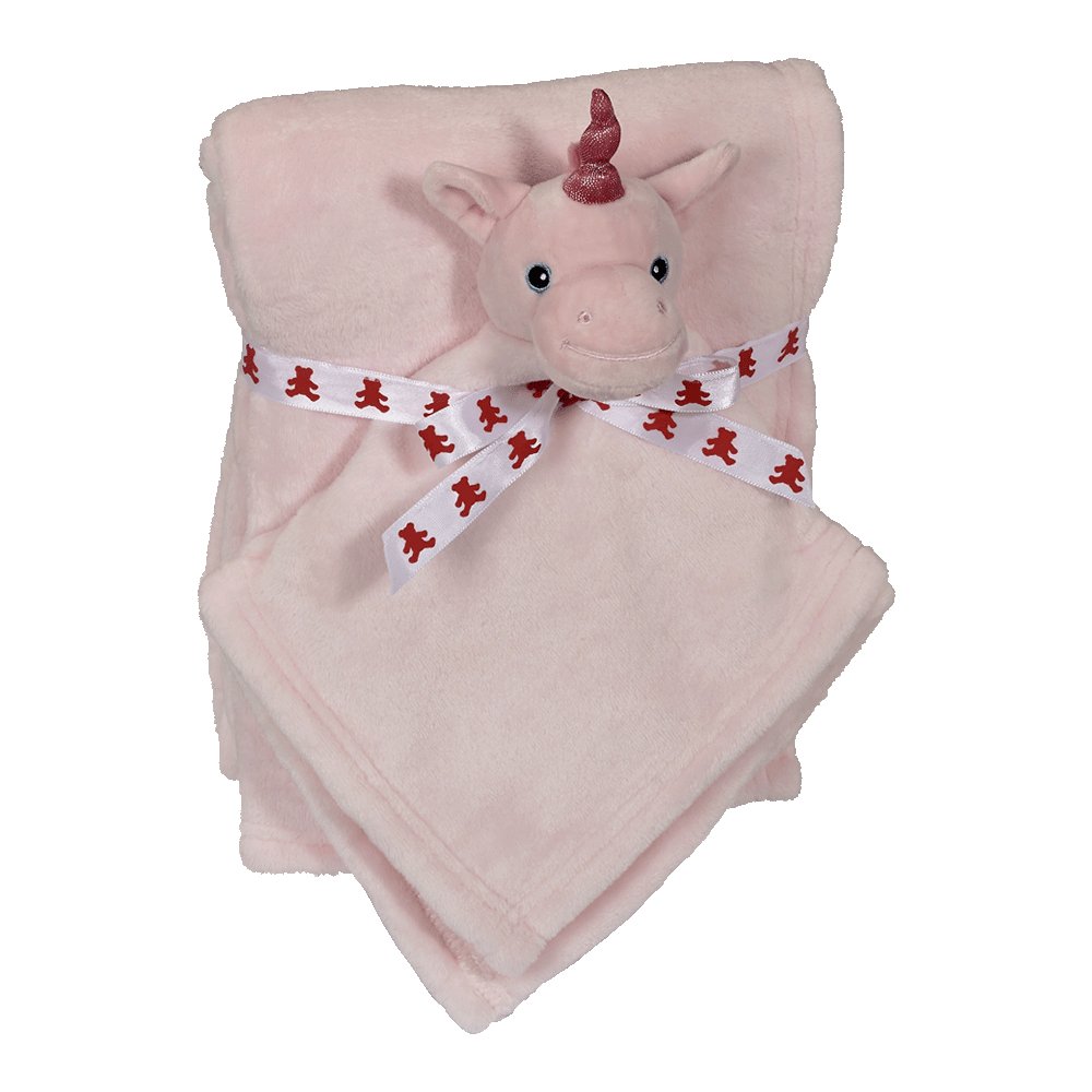 Unicorn Blankey Buddy Set blankey embroidable pink unicorn