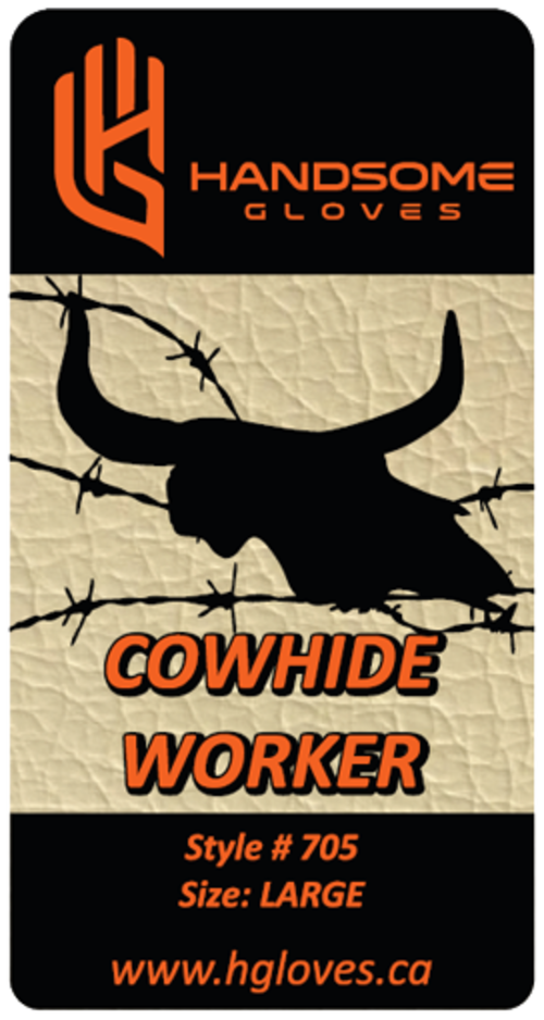 Unlined Cowhide Work Gloves - 705R Handsome Gloves Safety Safety Gloves