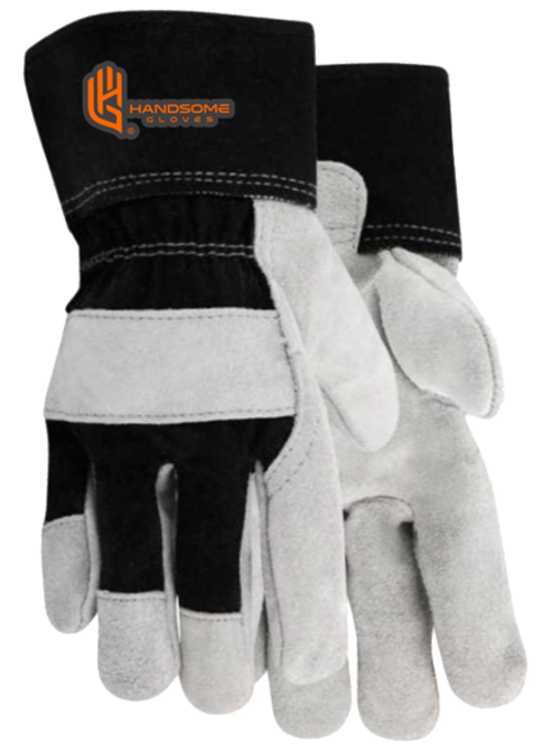 Unlined Cowhide Work Gloves - 705R Black Handsome Gloves Safety Safety Gloves