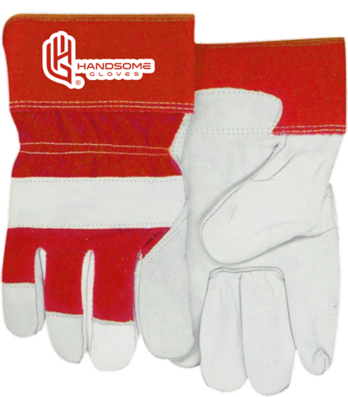 Unlined Cowhide Work Gloves - 705R Red Handsome Gloves Safety Safety Gloves