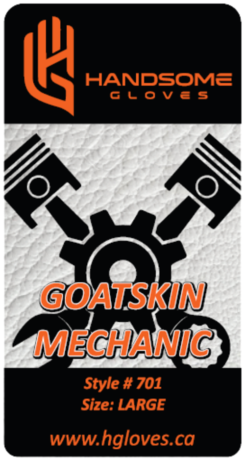 Unlined Goatskin Mechanic Gloves - 701B Handsome Gloves Protective Gear Safety Gloves