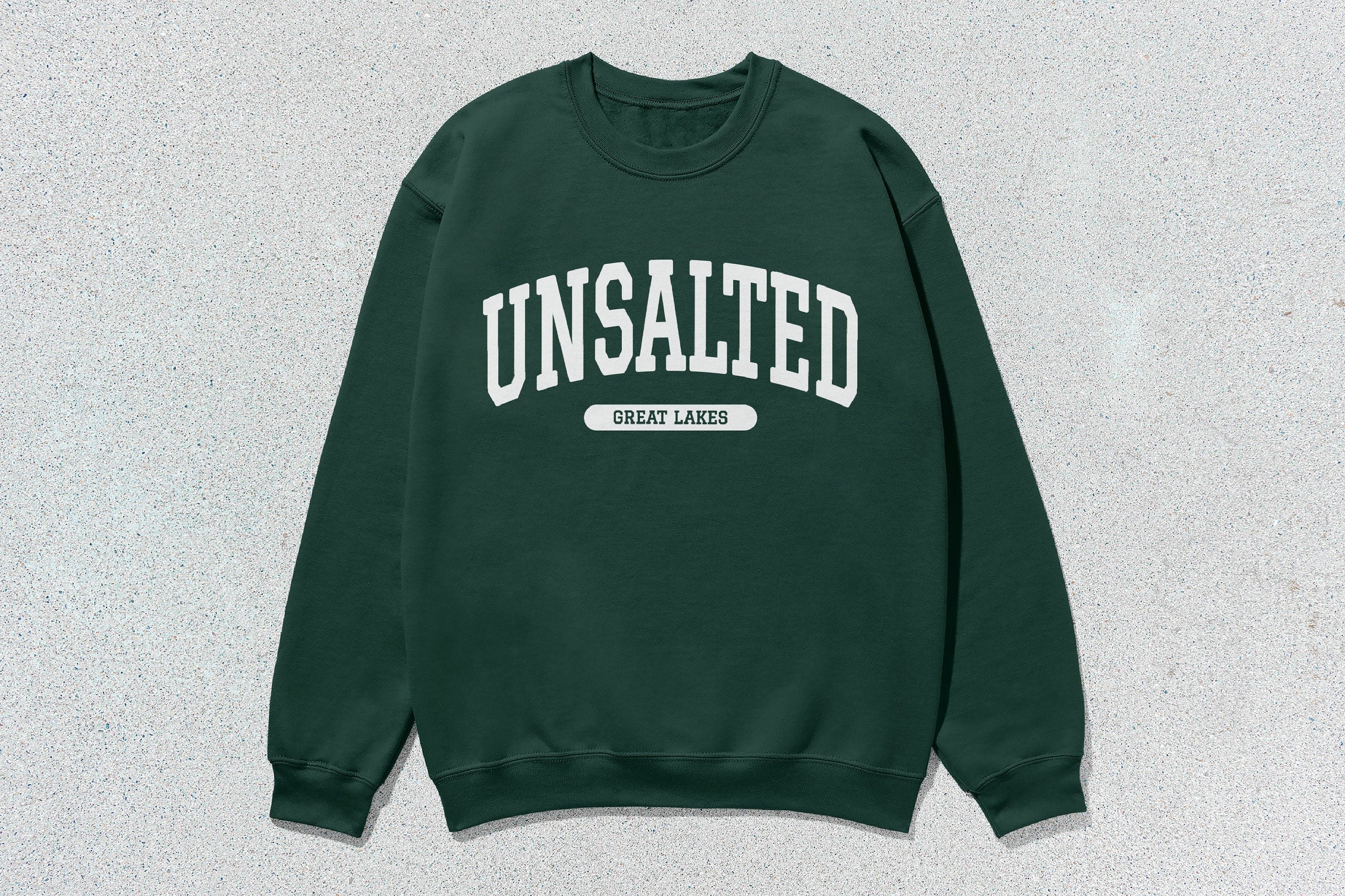 Unsalted Great Lakes - Unisex Heavy Blend™ Crewneck Sweatshirt Green Canada Canadian Great Lakes crewnecks great lakes hoodies sweaters