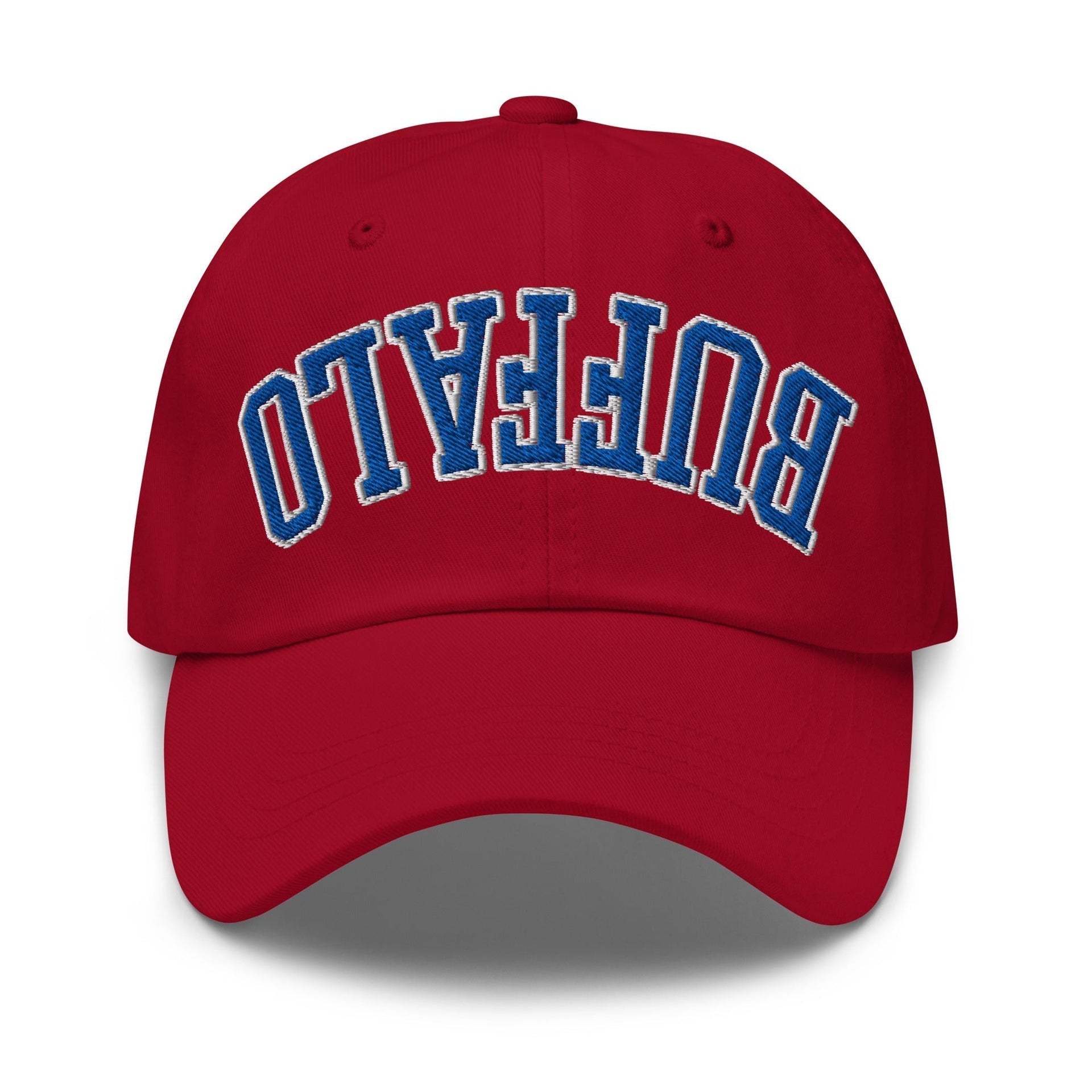 Upside Down Buffalo Football Embroidered Unstructured Dad Hat Default Title Buffalo Capital Crowns Dad Hats NY