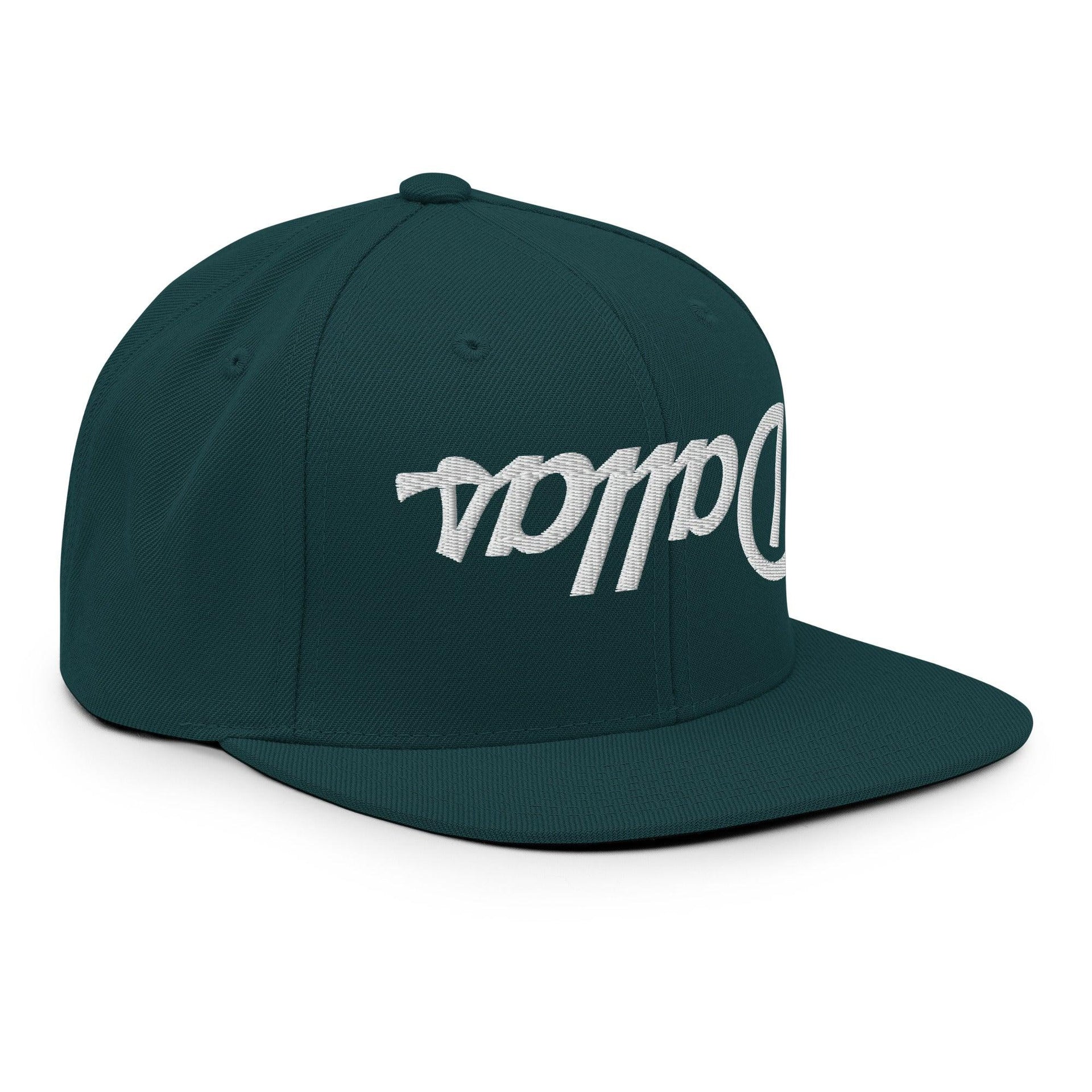 Upside Down Dallas Vintage Sports Script Flat Bill Brim Snapback Hat Capital Crowns Dallas Snapback Hats TX